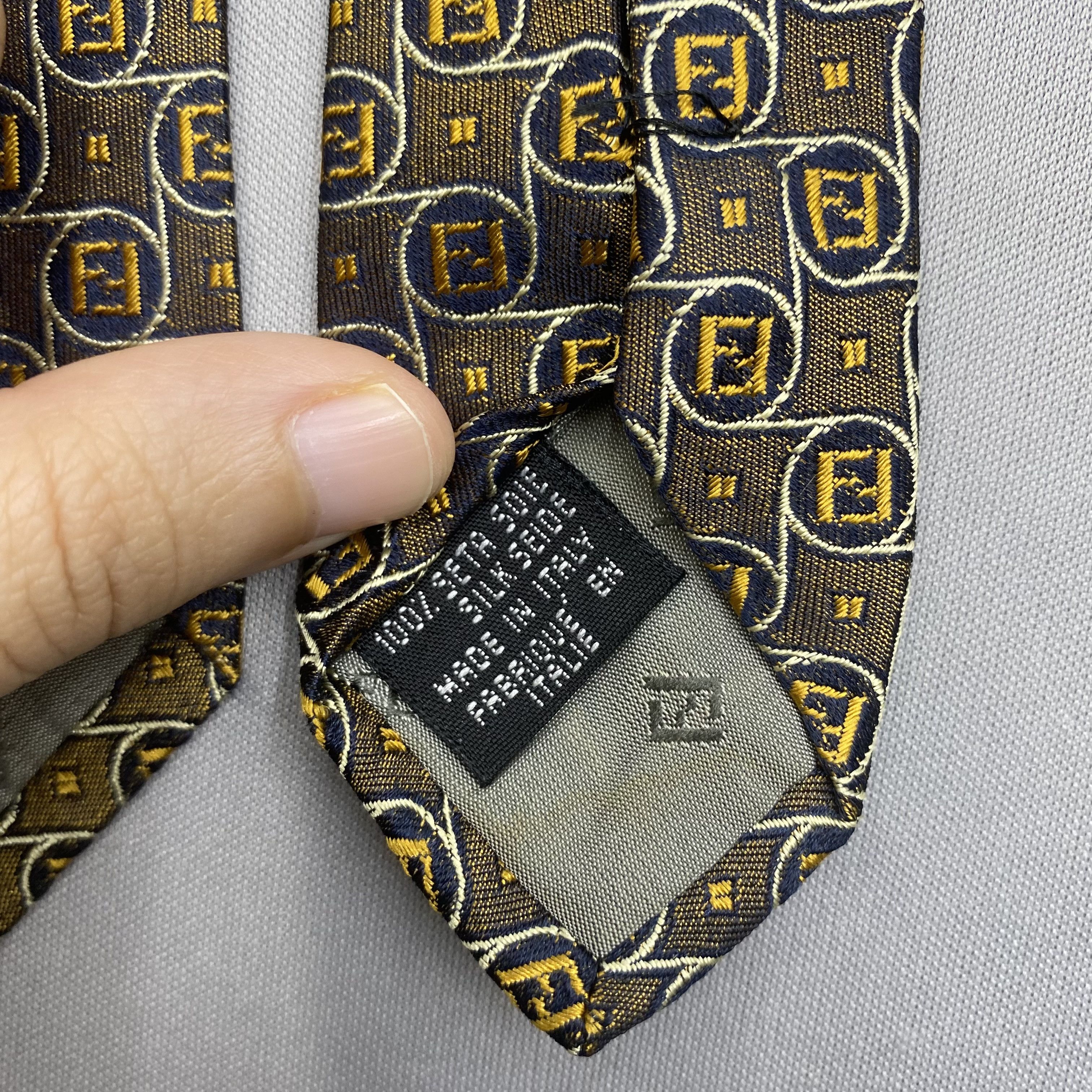 Fendi Vintage Fendi SILK Necktie Cravate Pure Silk Neck Tie Size ONE SIZE - 7 Thumbnail
