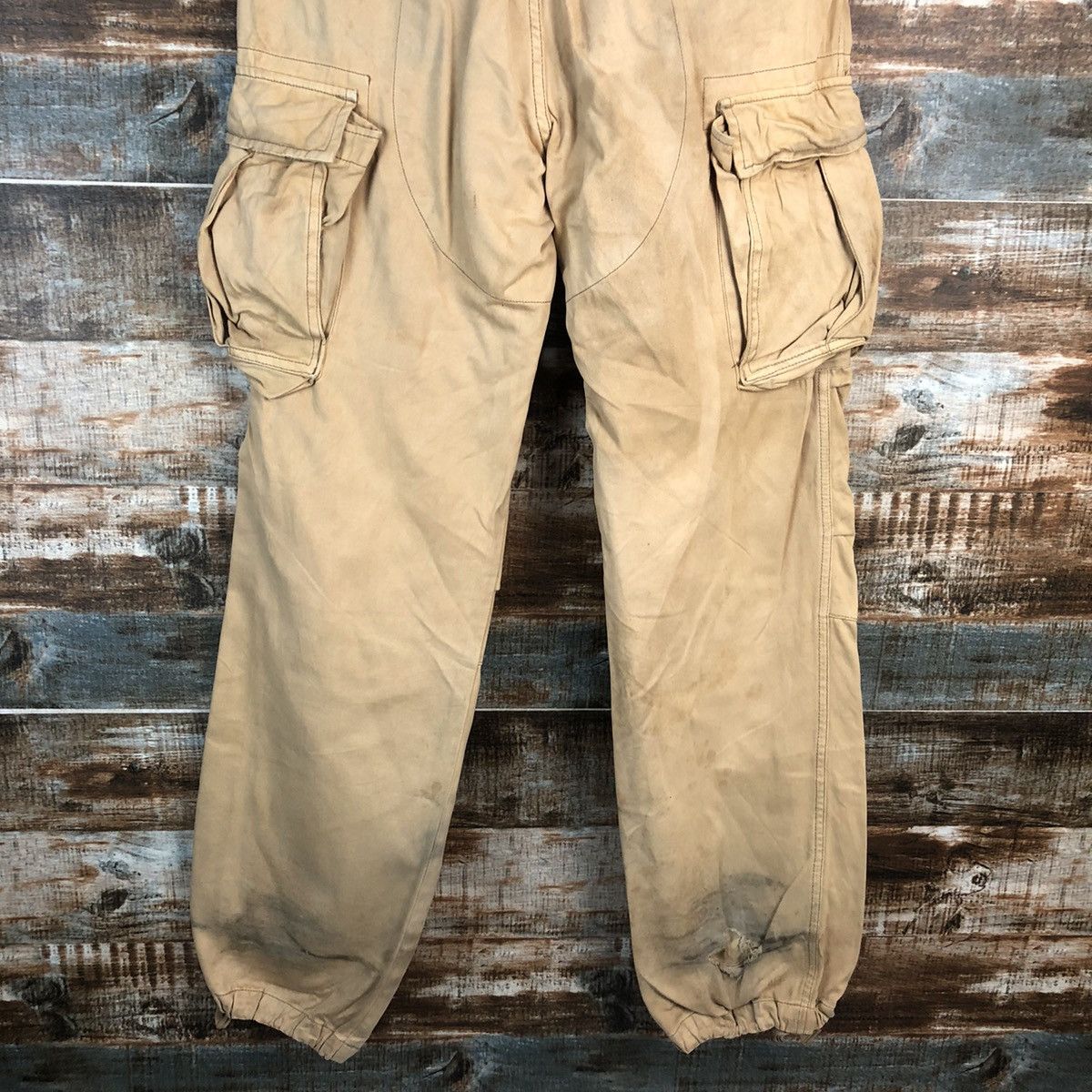Japanese Brand DL Flash Report Brown Cargo Multipocket Pants #C117 Size US 30 / EU 46 - 15 Thumbnail