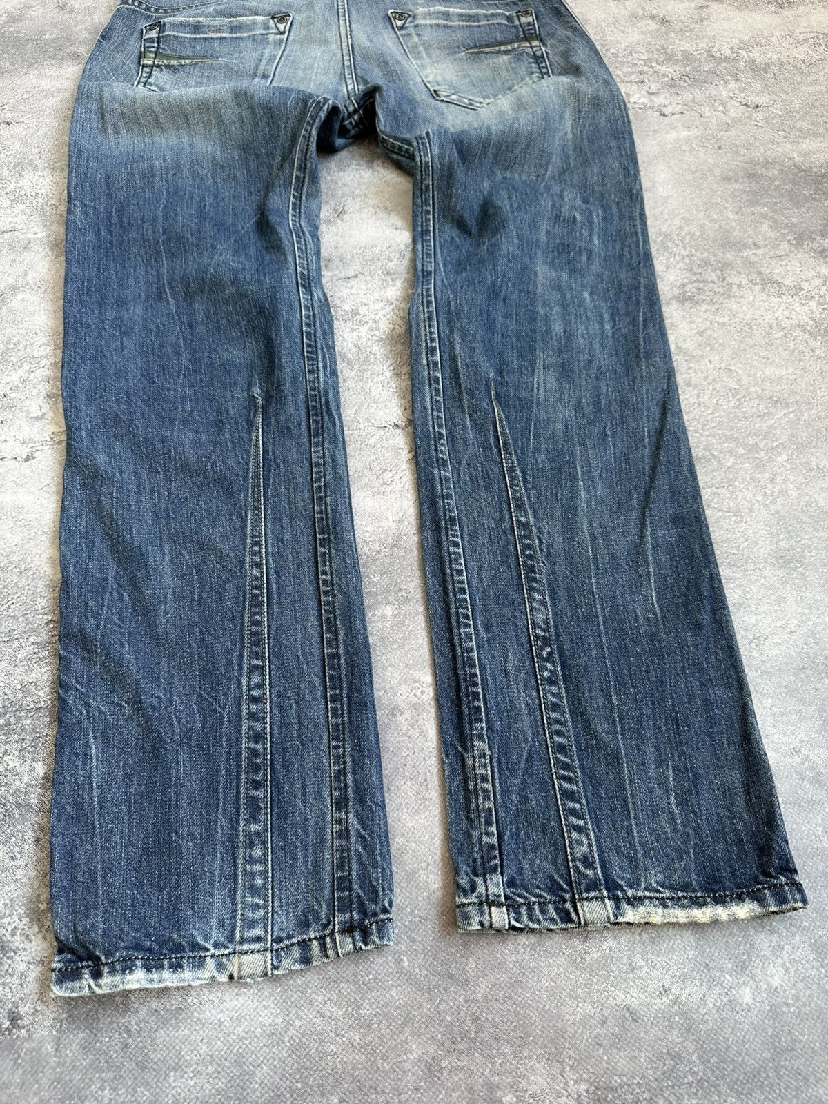 Diesel Vintage Diesel Distressed Ripped Denim Jeans Japanese Stripe Size US 31 - 15 Thumbnail