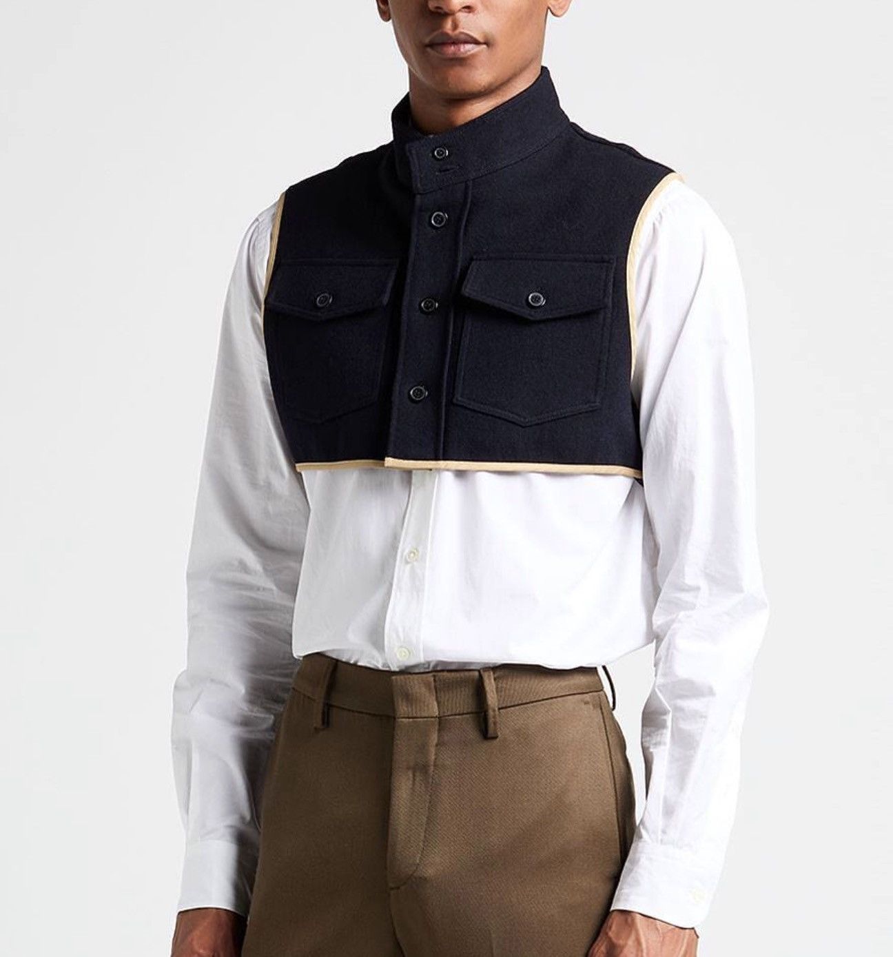 Dries Van Noten Dries van Noten - Cirril Half Shirt - Vest Size US M / EU 48-50 / 2 - 2 Thumbnail