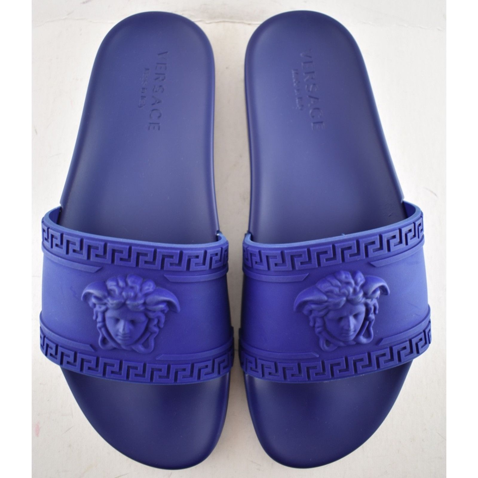Versace Versace Medusa Palazzo Blue Rubber Slide Sandal 44 11 Size US 11 / EU 44 - 10 Thumbnail