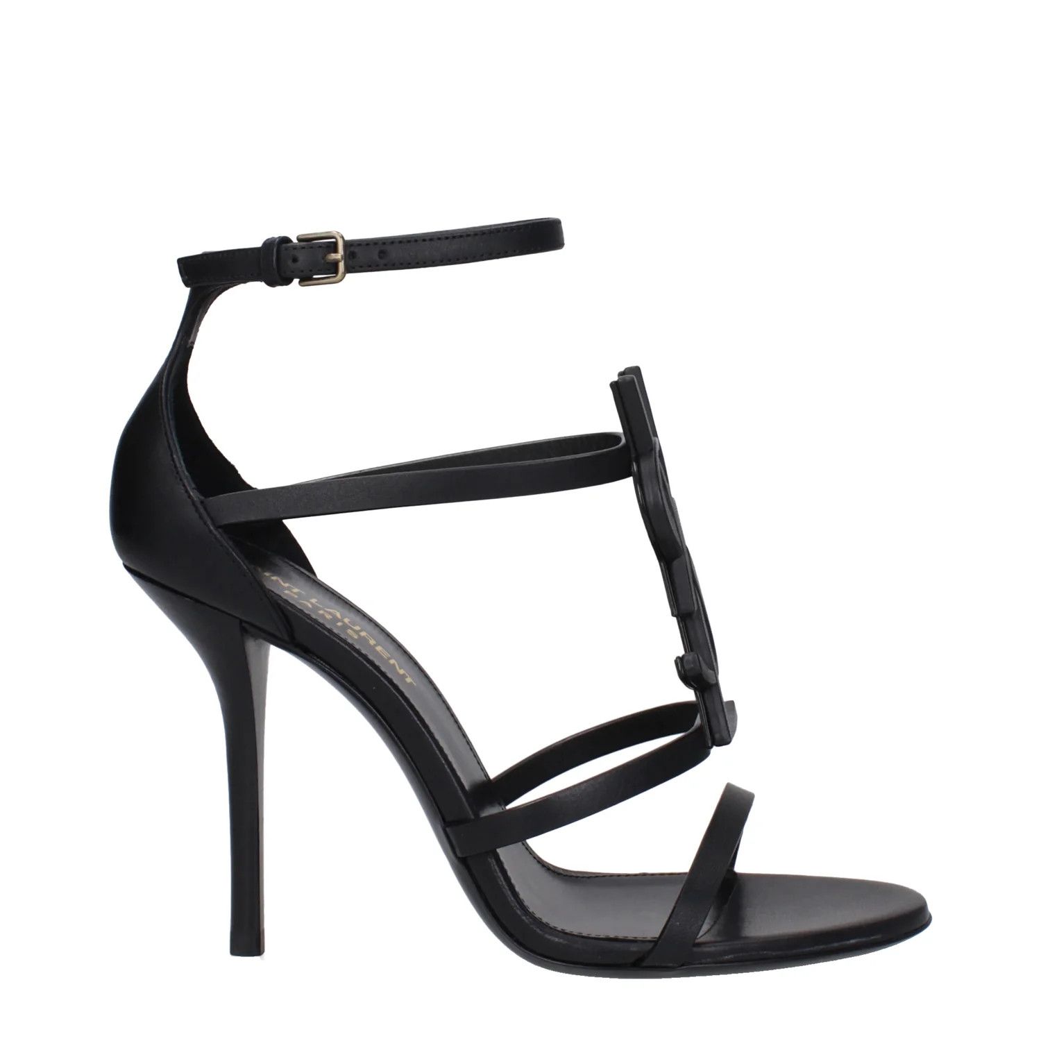 Saint Laurent Paris ob1o1e1124 Leather Sandals in Black Size US 6 / IT 36 - 1 Thumbnail
