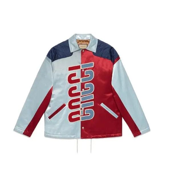 oc11z1025 Logo Patch Shirt Jacket in Multicolor