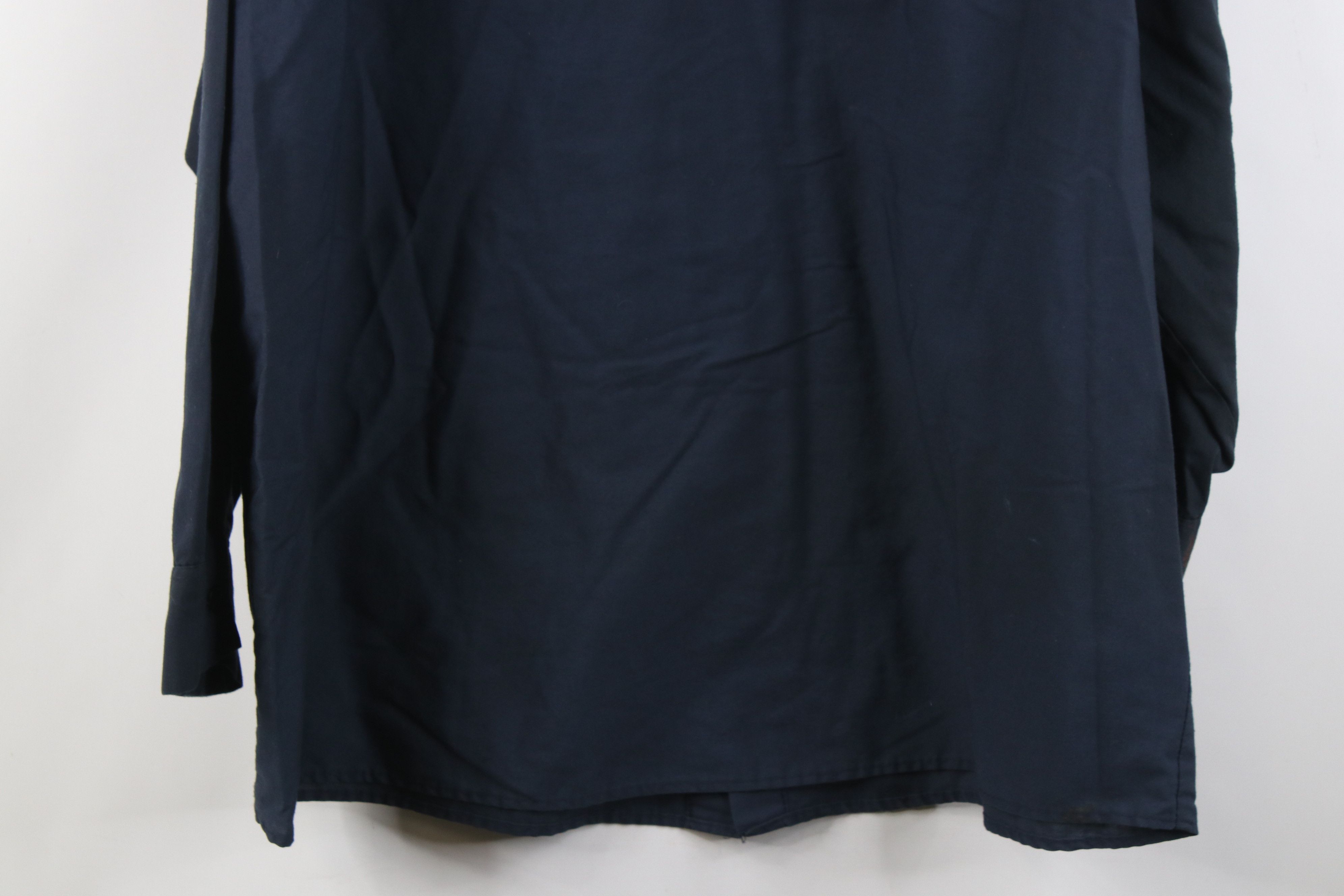 Vintage Vintage 90s Workwear Mechanic Button Shirt Blue USA Size US XL / EU 56 / 4 - 17 Thumbnail