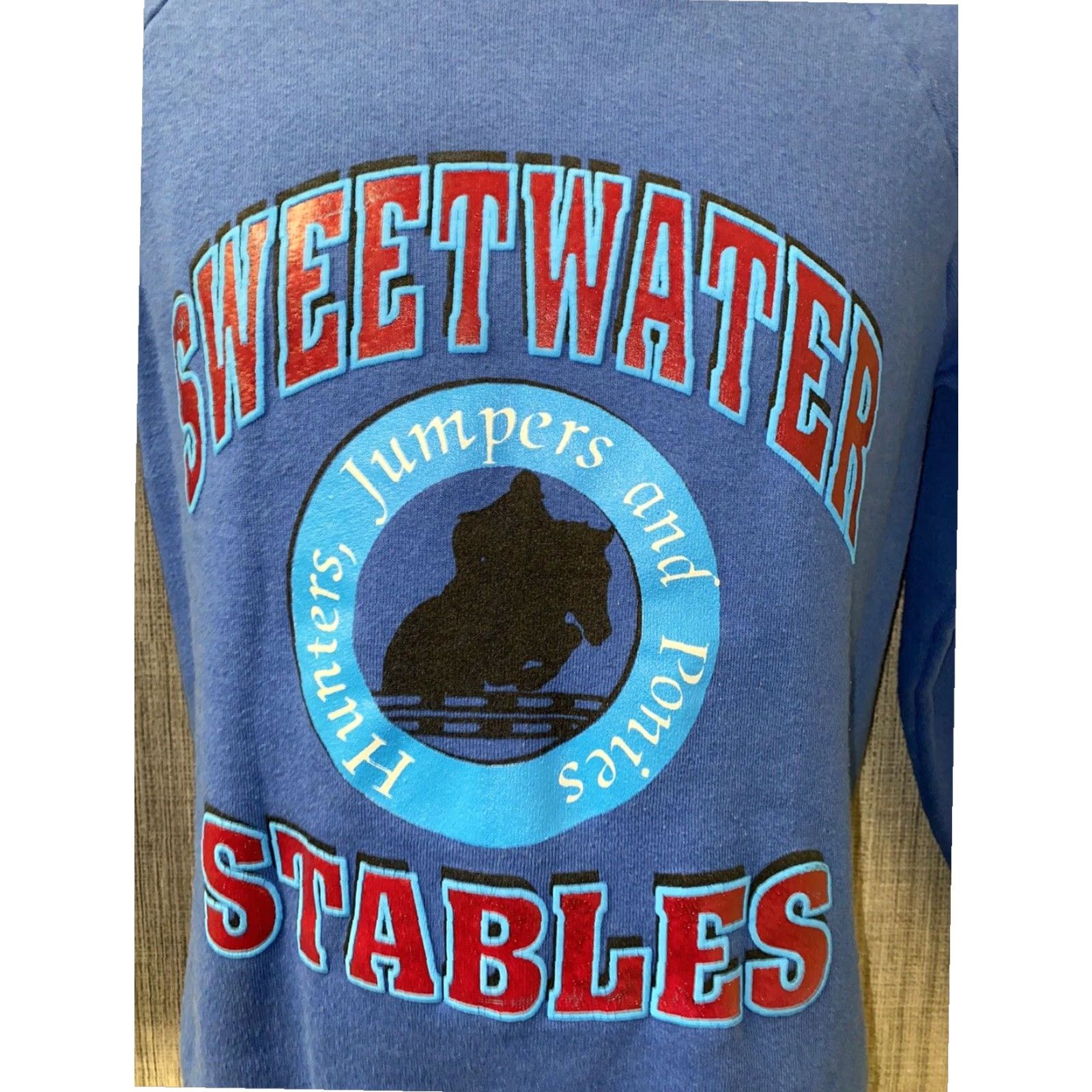 Fruit Of The Loom VINTAGE Fruit of the Loom Mens Fleece Lined Pullover Sweatshirt Blue Small USA Size US S / EU 44-46 / 1 - 2 Thumbnail
