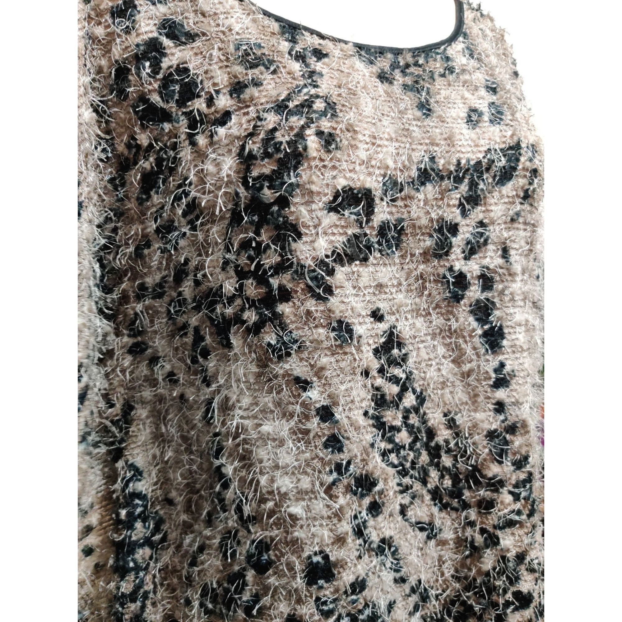 Vintage Vintage Harmony Size L/XL Leopard Eyelash Knit Top Fuzzy Tex Size L / US 10 / IT 46 - 11 Thumbnail
