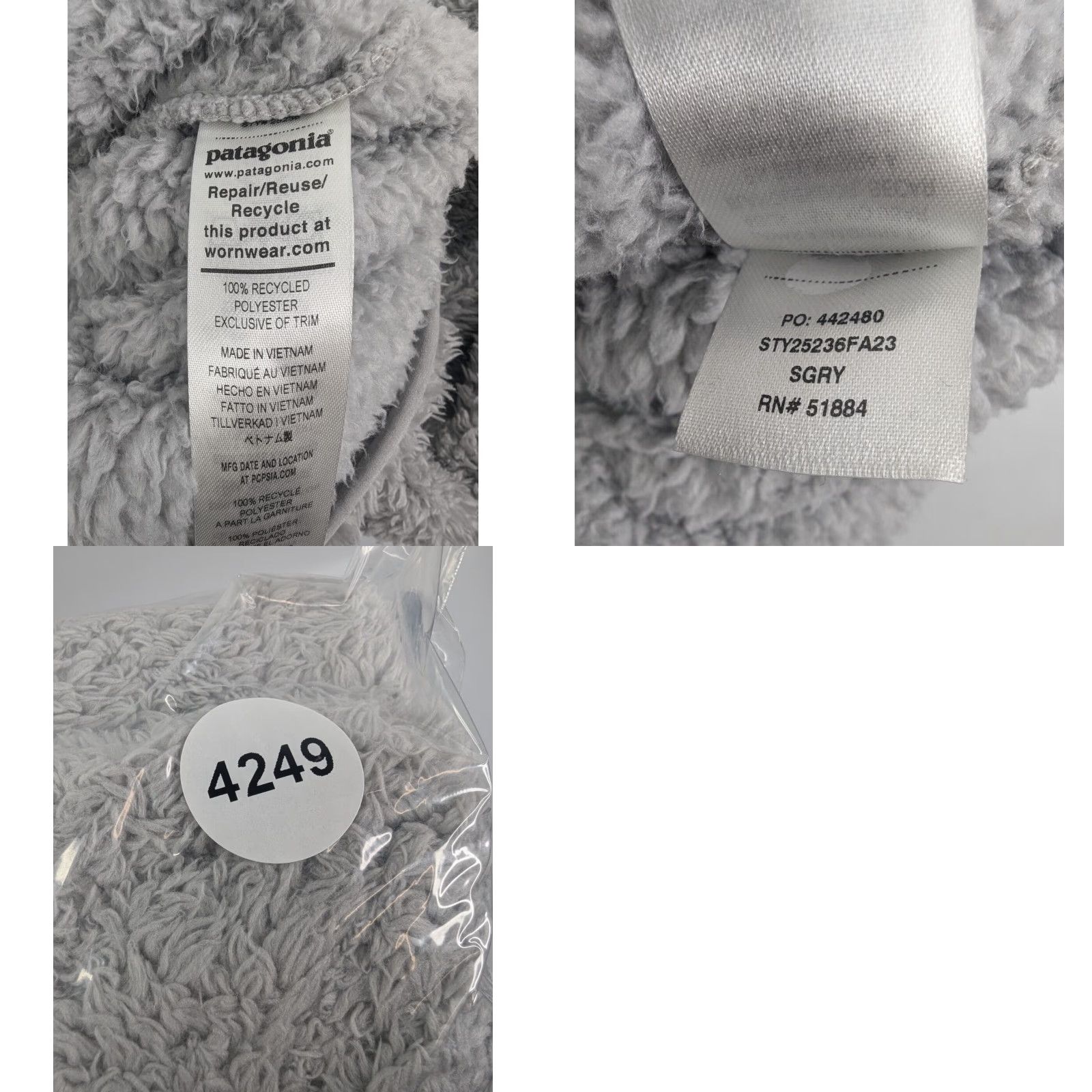 Patagonia Patagonia Pullover Sweater 1/4 Zip Fleece Jacket Women M Gray Size M / US 6-8 / IT 42-44 - 8 Thumbnail