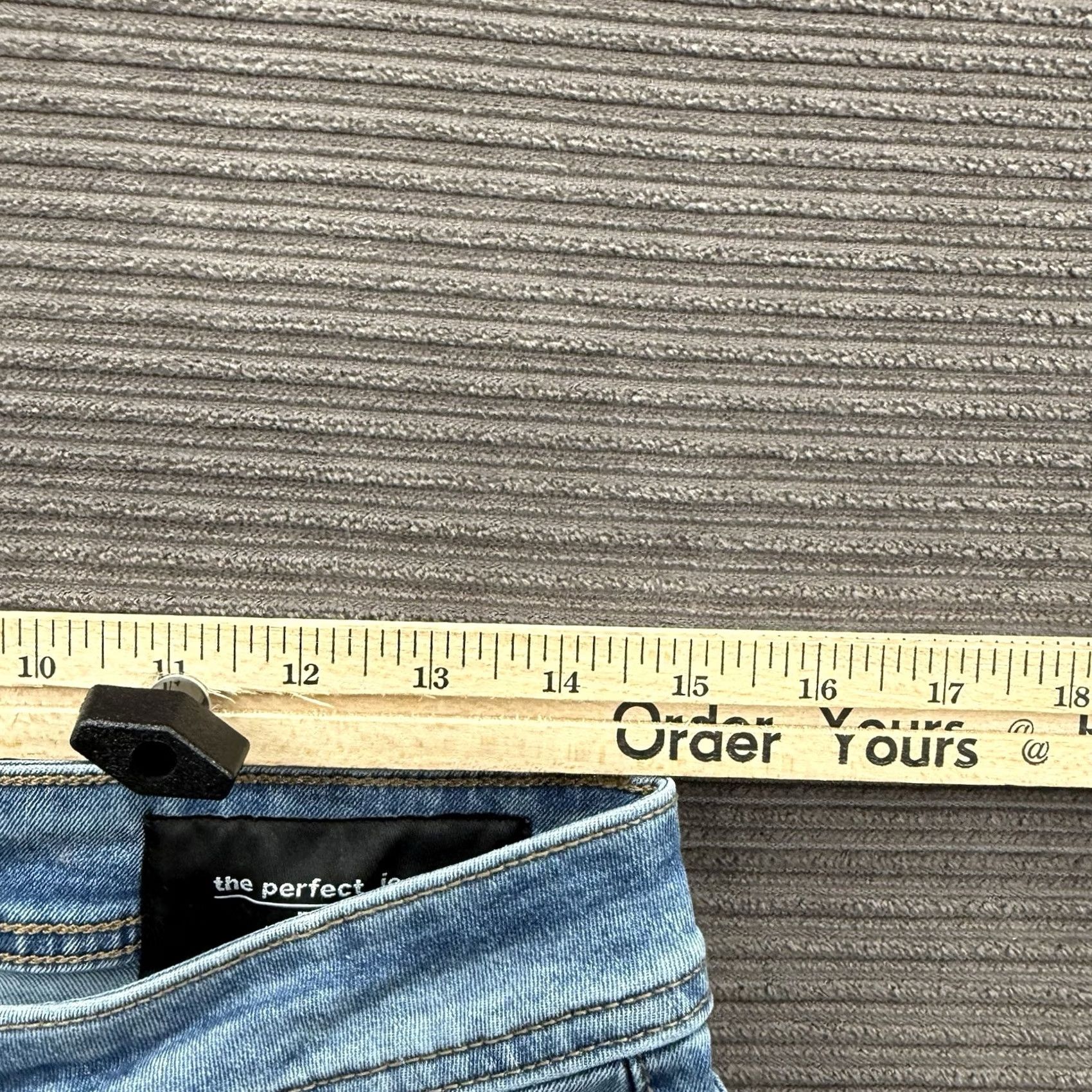 Vintage The Perfect Jean Jeans Slim 30/30 30 Inseam Blue Cotton Denim City Logo Mens Skinny Fit Size US 30 / EU 46 - 5 Thumbnail