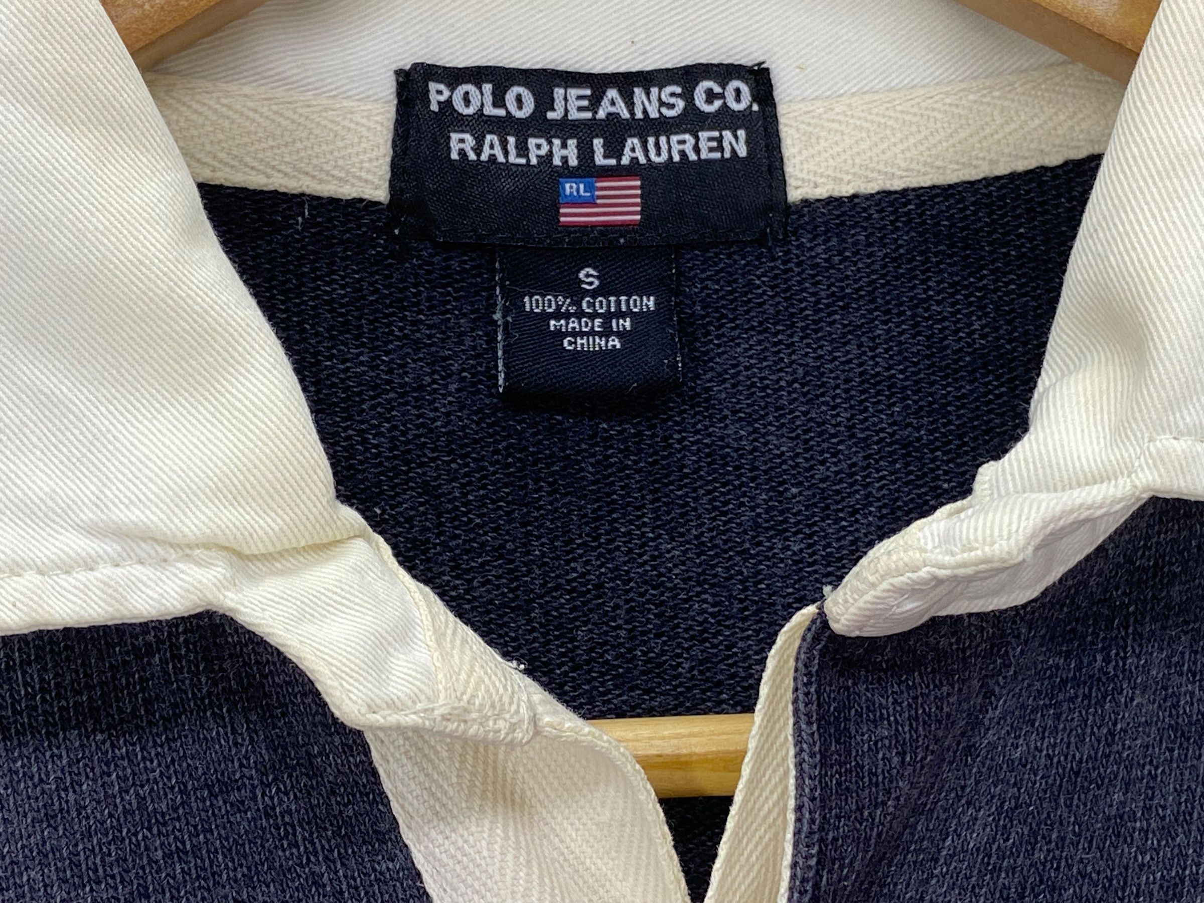 Polo Ralph Lauren × Vintage Vintage Polo Ralph Lauren Distressed Logo Striped Pullove 90 Size US XXS / EU 40 - 8 Thumbnail