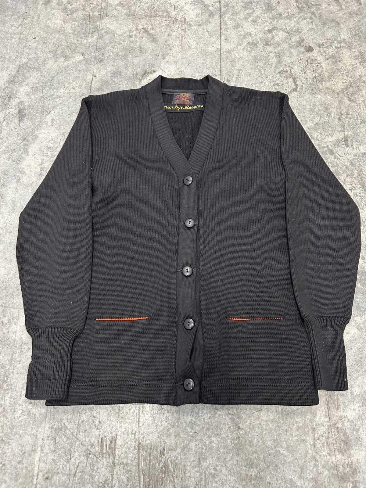 Vintage True Vintage black cardigan 70s Size US M / EU 48-50 / 2 - 1 Thumbnail