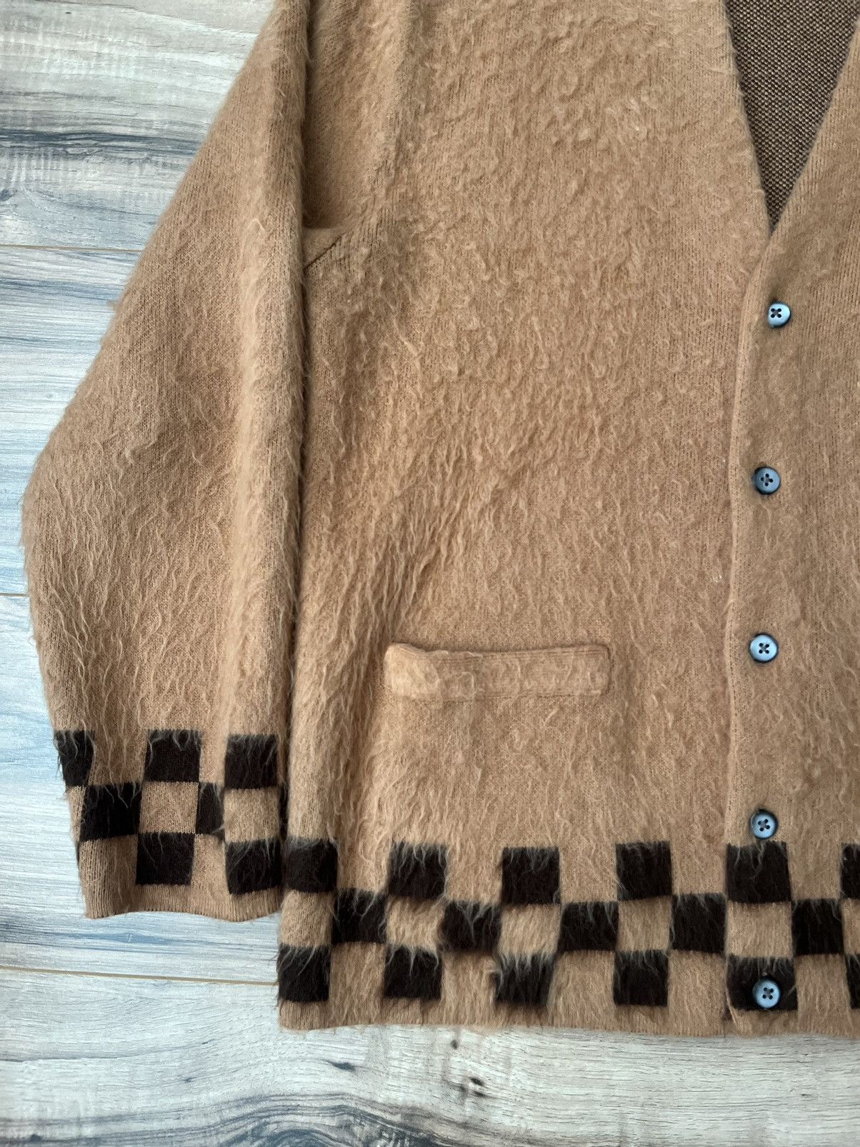 Supreme Supreme Brushed Checkerboard Cardigan Size US M / EU 48-50 / 2 - 5 Thumbnail