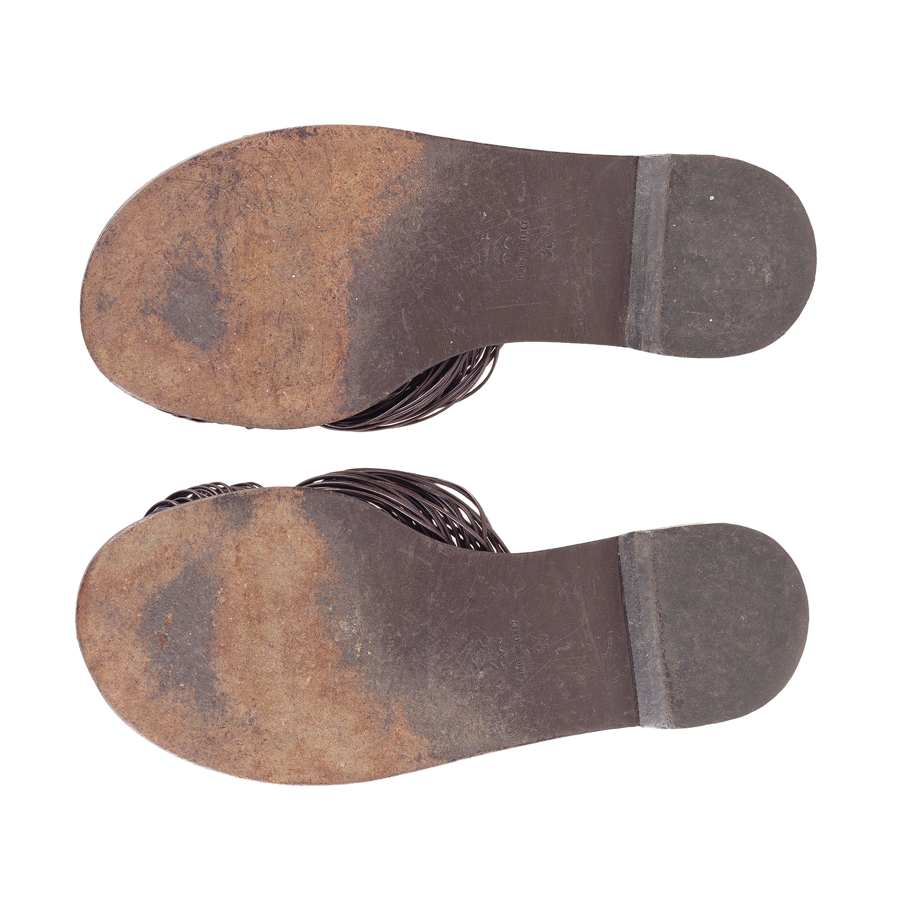 Jil Sander × Vintage JIL SANDER Brown Flat Sandals (36 EU) Size US 5 / IT 35 - 5 Thumbnail