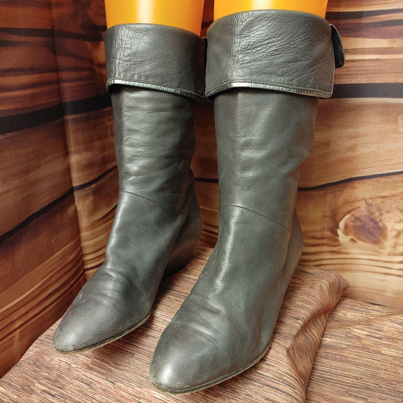 Other Casdel Women 5.5 Gray Folded KneeHigh Wedge Fall Winter Boot Size US 5.5 / IT 35.5 - 1 Thumbnail