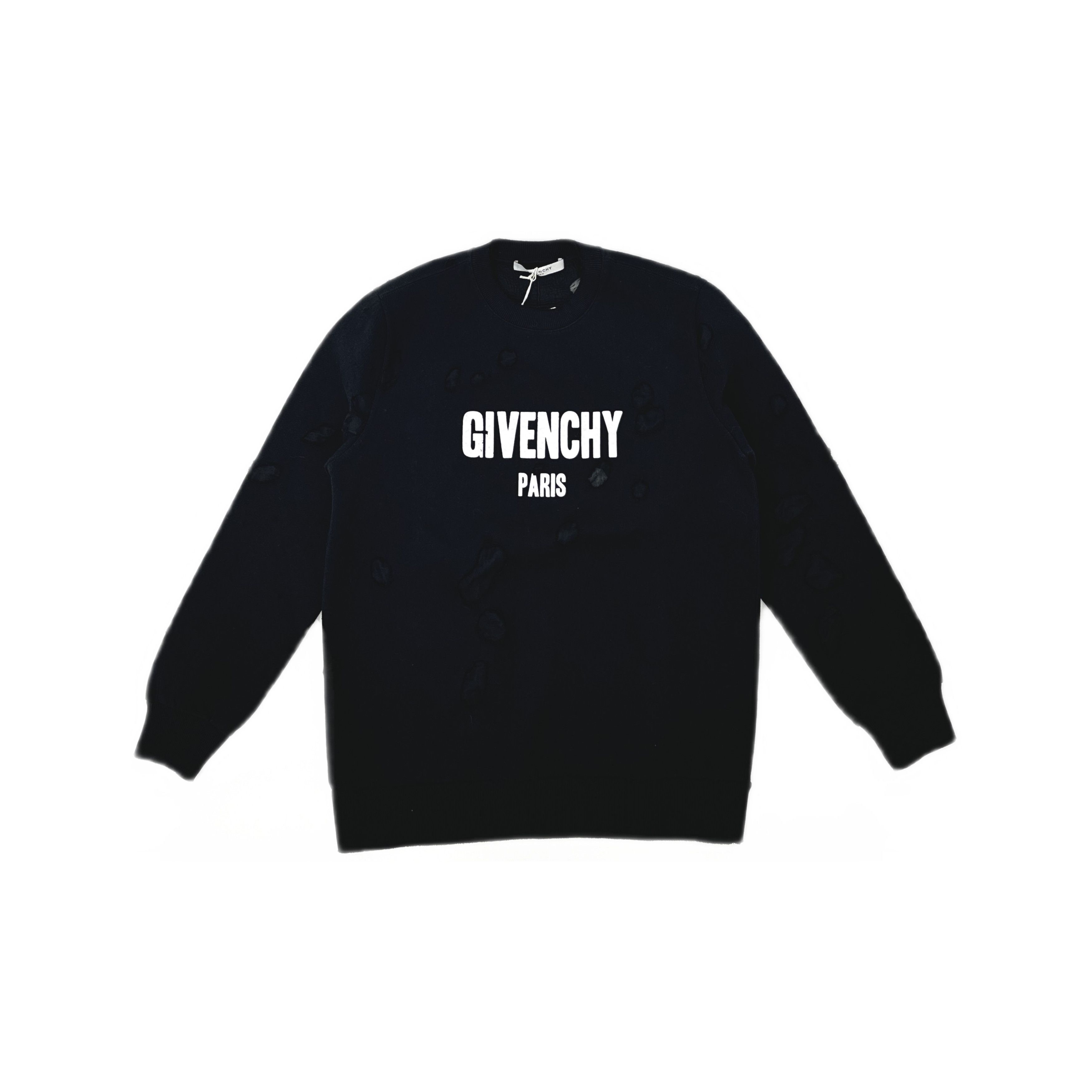 Givenchy Givenchy Distressed Logo Sweatshirt Size M Size US M / EU 48-50 / 2 - 1 Thumbnail
