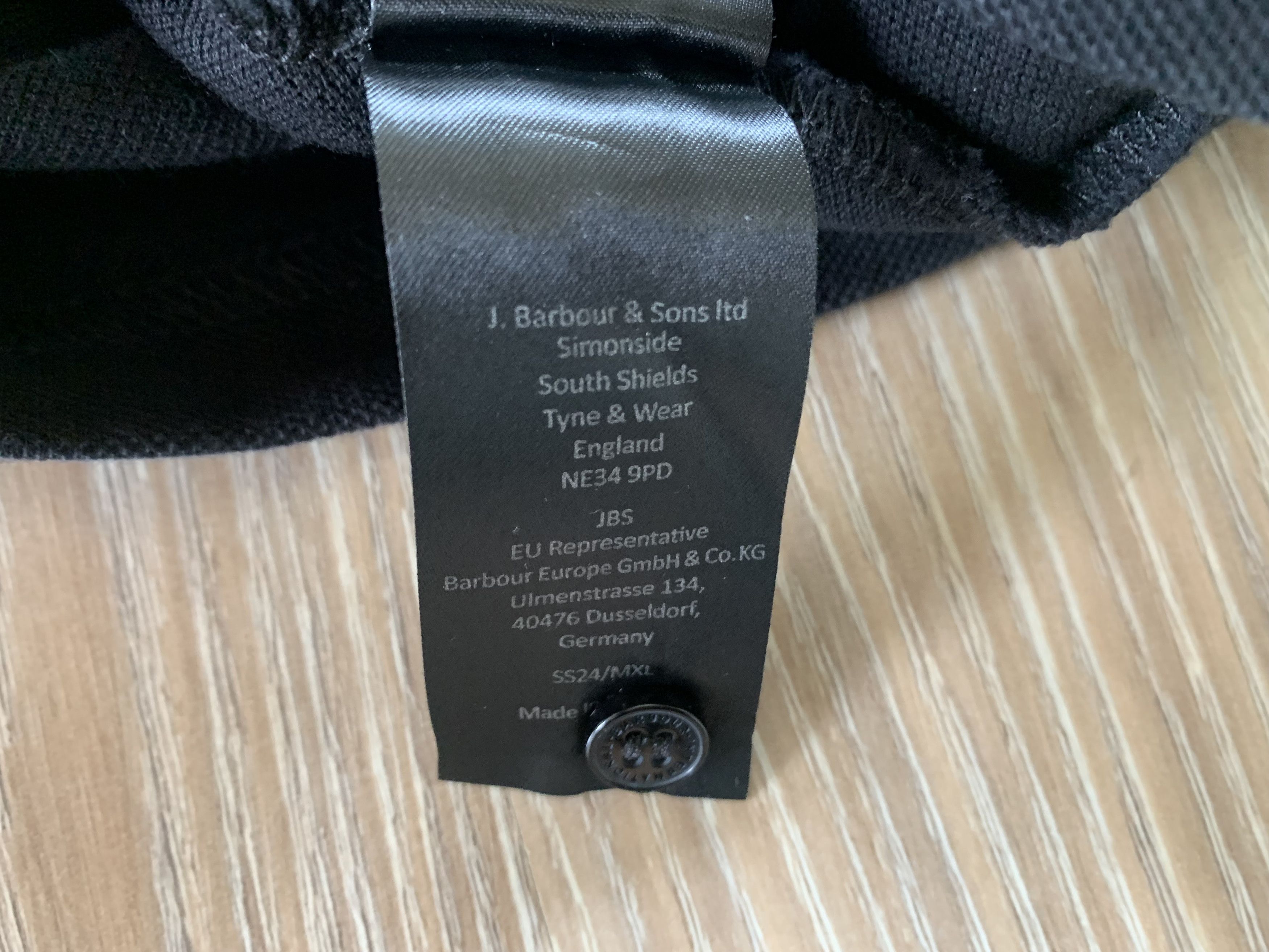 Barbour Mens Barbour International Formula Polo Cotton Black Size US L / EU 52-54 / 3 - 10 Thumbnail