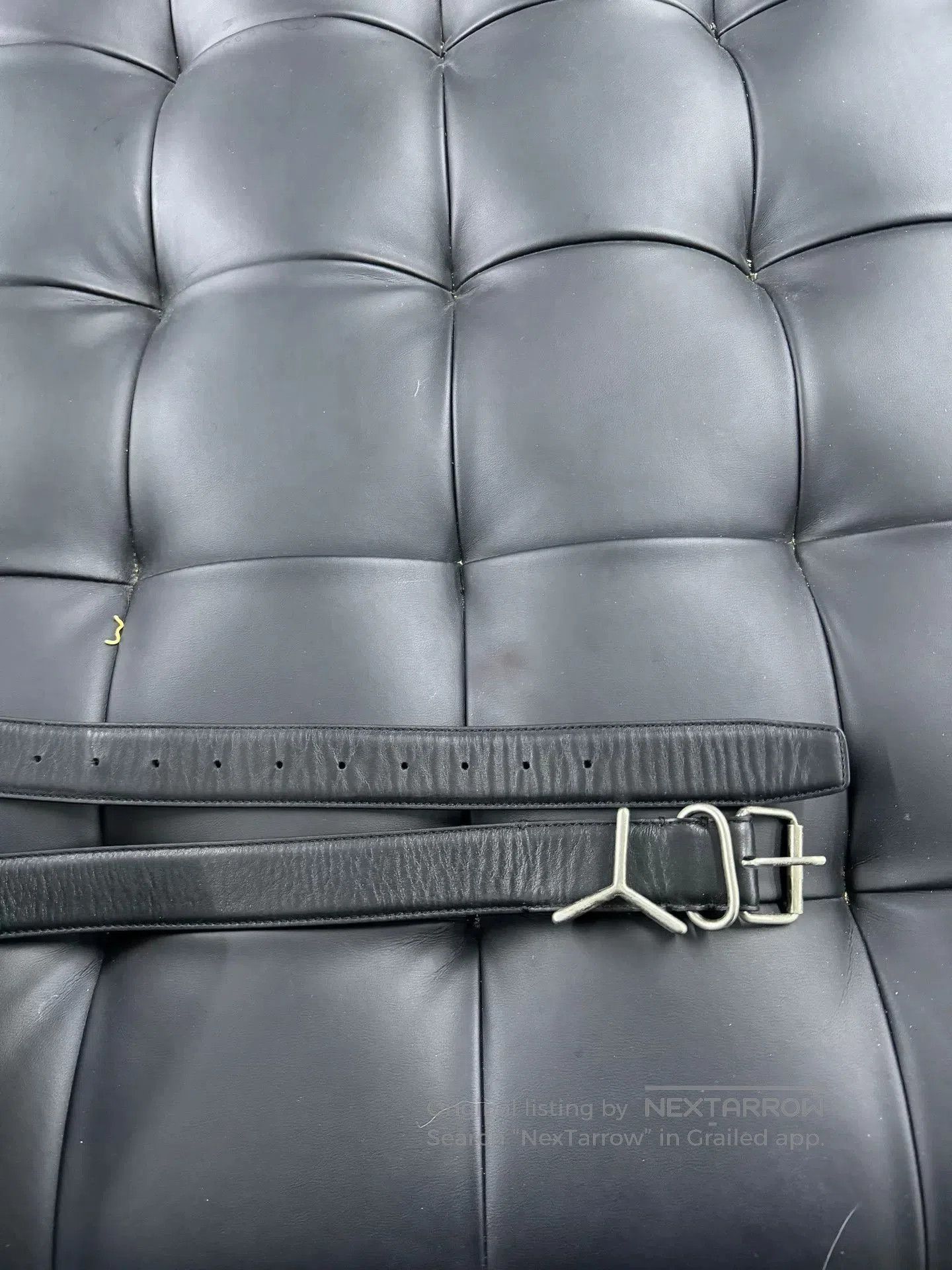 Y/Project Y/project Black Leather Belt. Size ONE SIZE - 4 Thumbnail