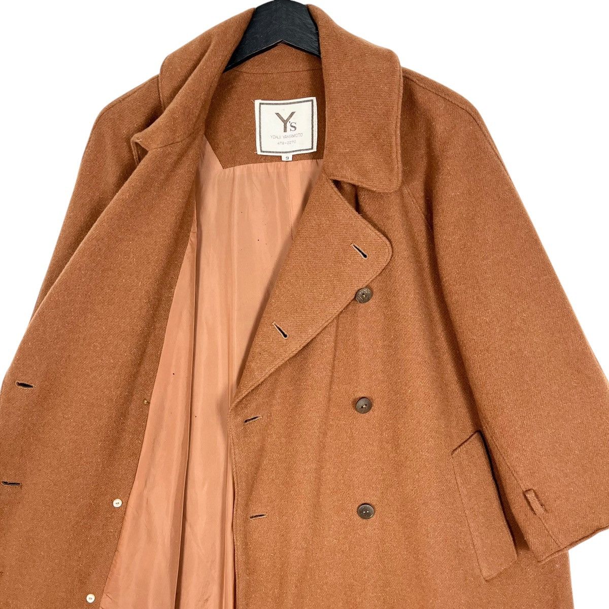 Yohji Yamamoto Vintage 80s Yohji Yamamoto Y’s Wool Coat Size L / US 10 / IT 46 - 7 Thumbnail