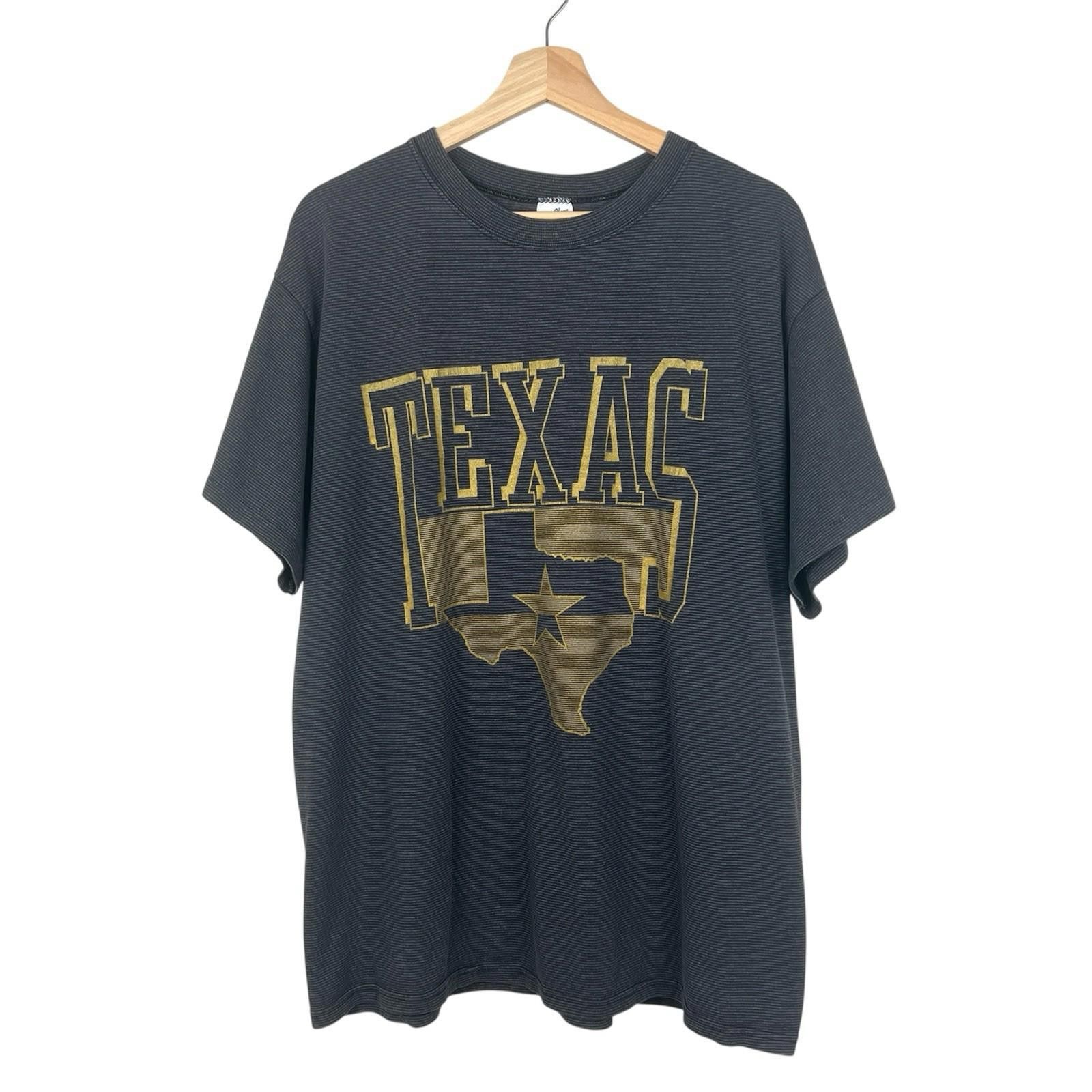 Other Vintage 90s Texas Lone Star State Striped Gray T Shirt XL Size US XL / EU 56 / 4 - 1 Thumbnail