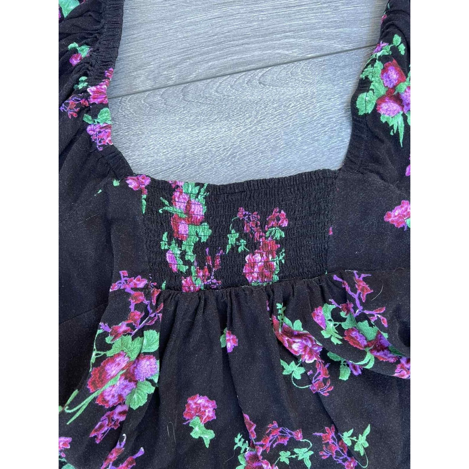 Free People Free People women's blouse top cropped floral Size M A000203 Size M / US 6-8 / IT 42-44 - 4 Thumbnail
