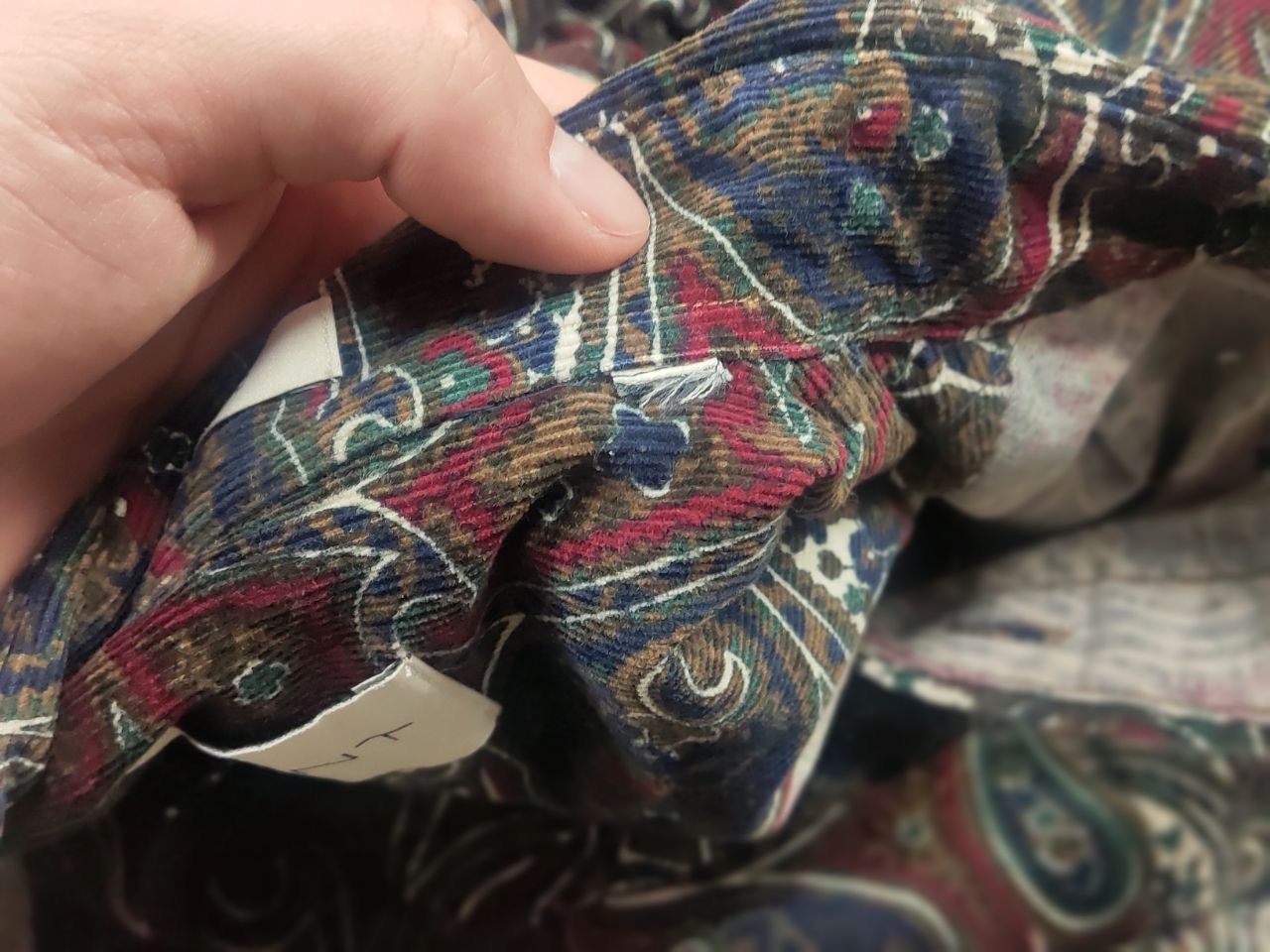Gant Gant Paisley Corduroy Button Shirt Plumped Vintage RRL Style Size US XL / EU 56 / 4 - 12 Thumbnail