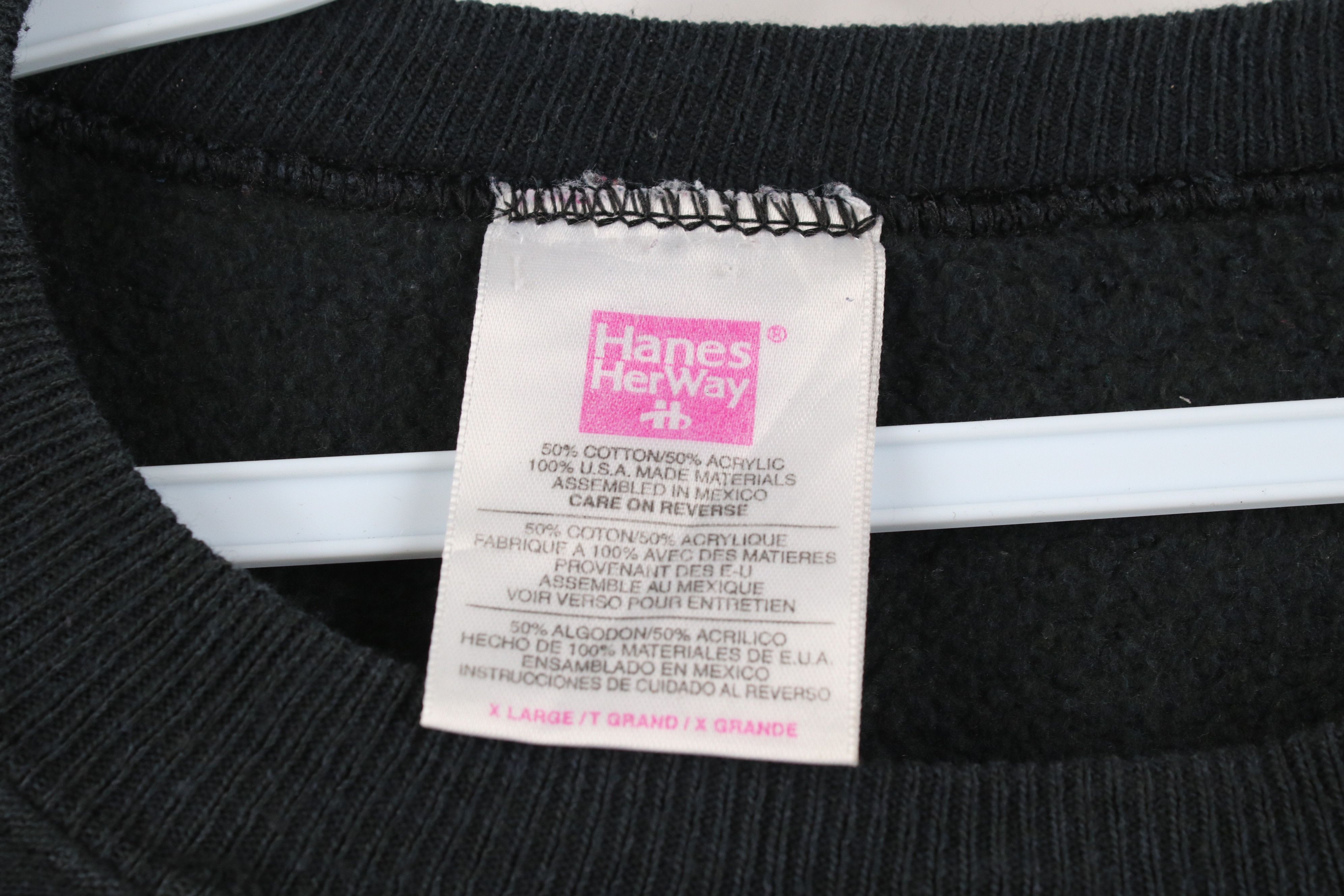 Vintage Vintage 90s Streetwear Faded Blank Crewneck Sweatshirt Black Size XL / US 12-14 / IT 48-50 - 4 Thumbnail