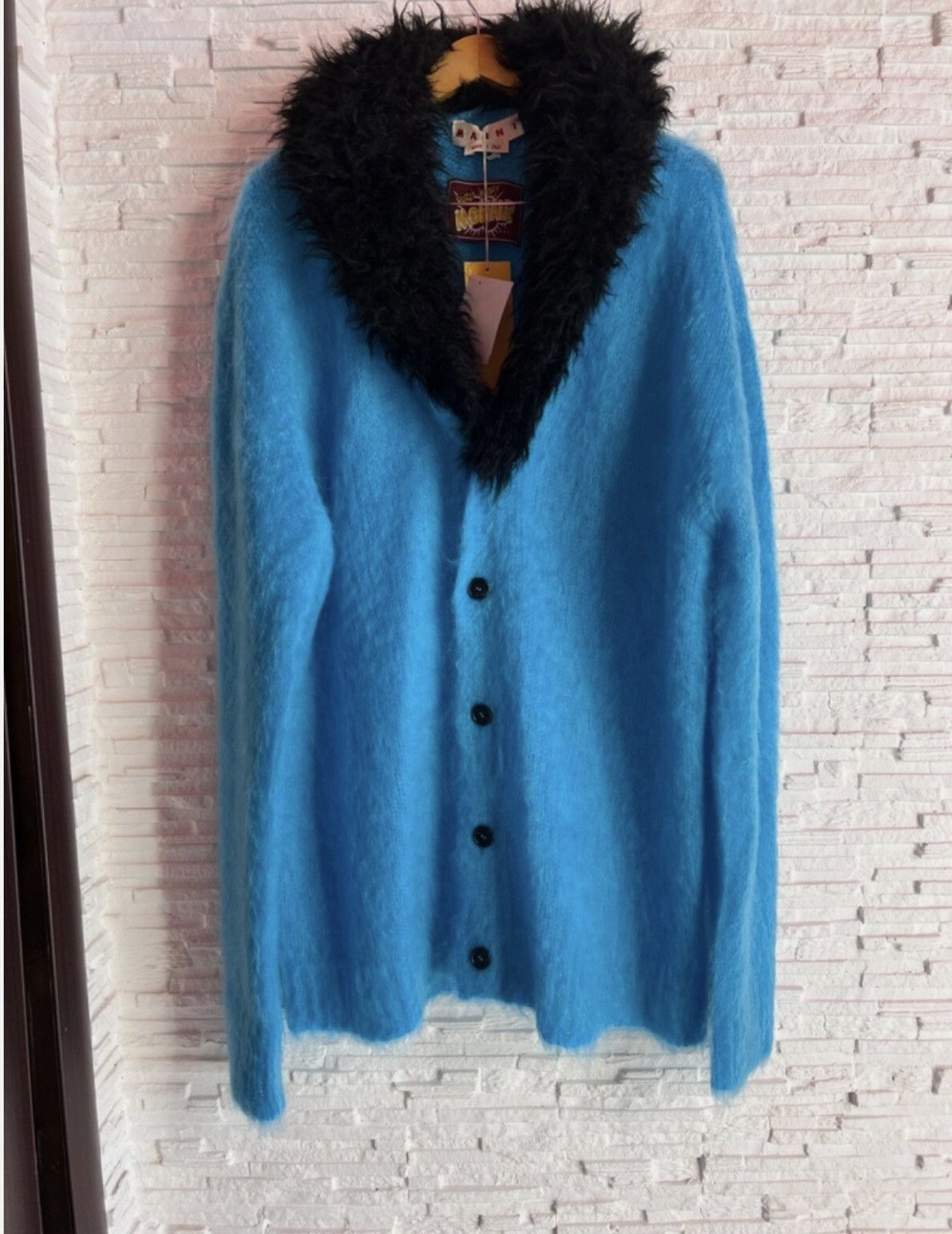 Marni Marni Fuzzy Wuzzy Mohair Cardigan Turquoise NWT Size US L / EU 52-54 / 3 - 7 Thumbnail