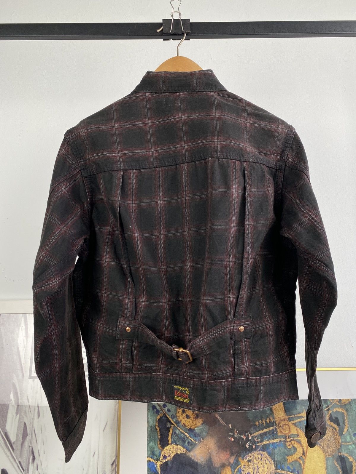 Evisu Yamane by Evisu Exclusive Type 1 Tartan Pattern Denim Jacket Size US XXS / EU 40 - 5 Thumbnail