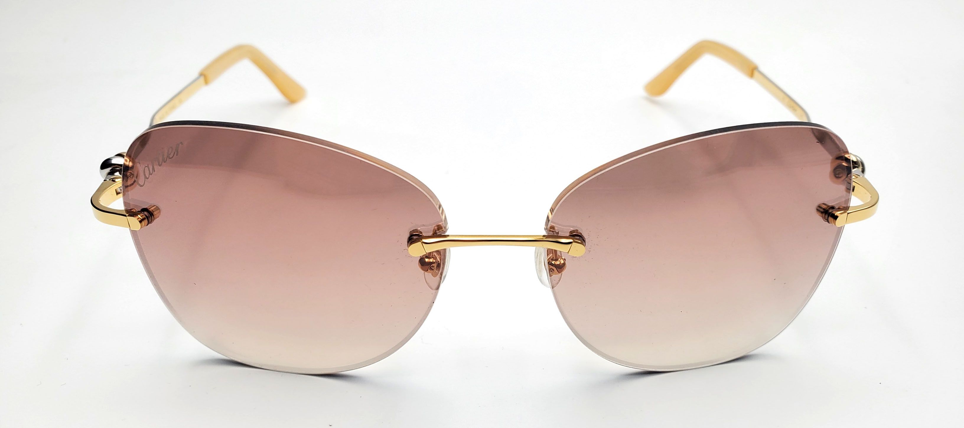 Cartier NEW! Cartier Gold Sunglasses CT00915 Size ONE SIZE - 15 Thumbnail