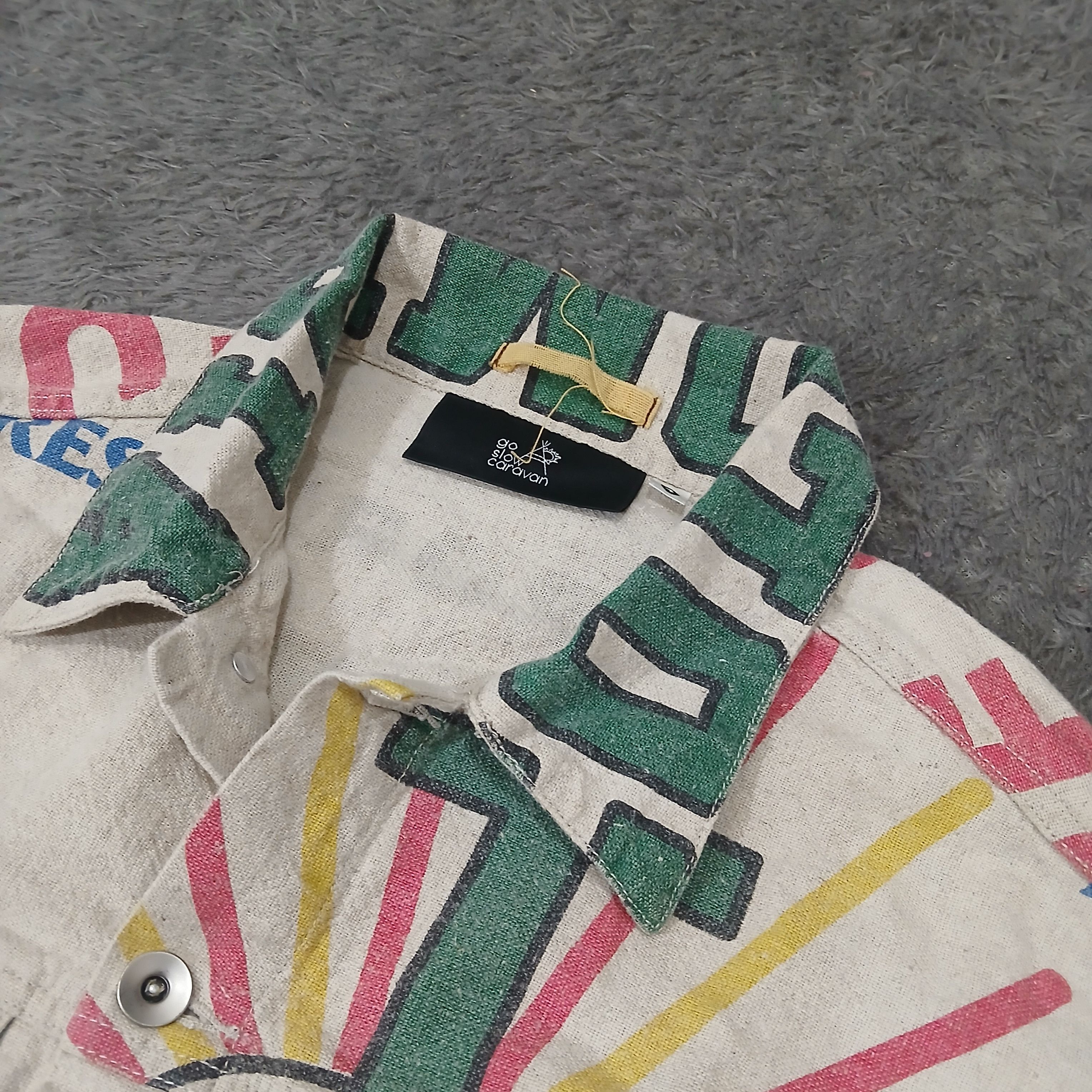 go slow caravan GO SLOW CARAVAN OVERPRINT ART JESUS DENIM JACKET Size M / US 6-8 / IT 42-44 - 5 Thumbnail