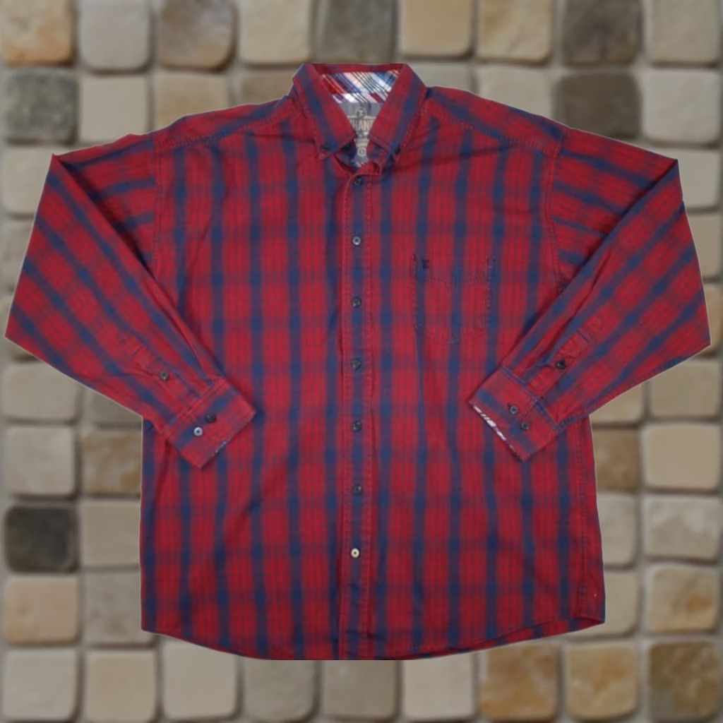 Vintage Panhandle Shirt Men's L Tuf Cooper Performance Button Down Western Rodeo Plaid Red Size US L / EU 52-54 / 3 - 1 Thumbnail