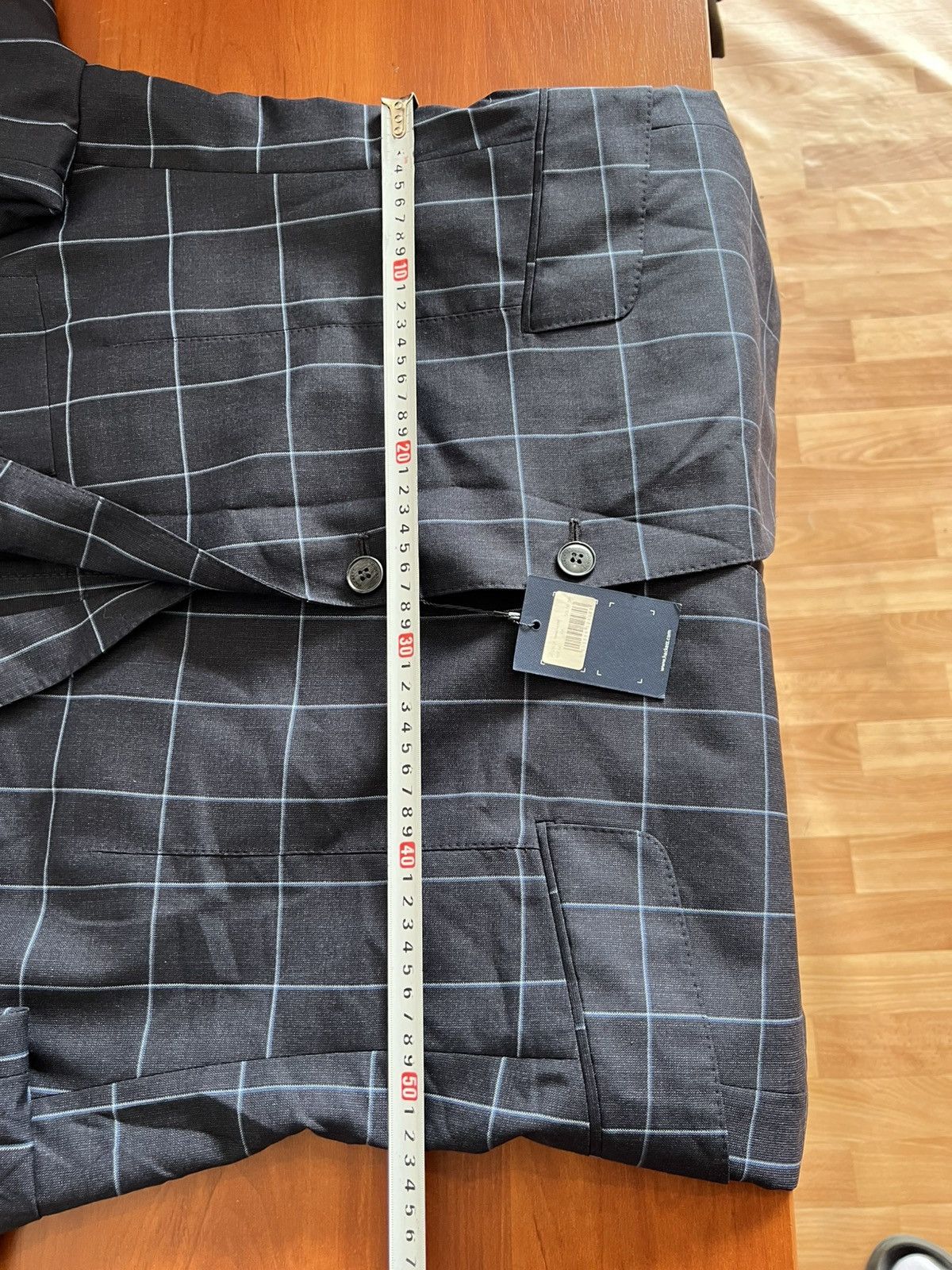 Hackett HACKETT LONDON MENS BLUE WINDOWPANE WOOL BLAZER JACKET 44R Size 44R - 18 Thumbnail