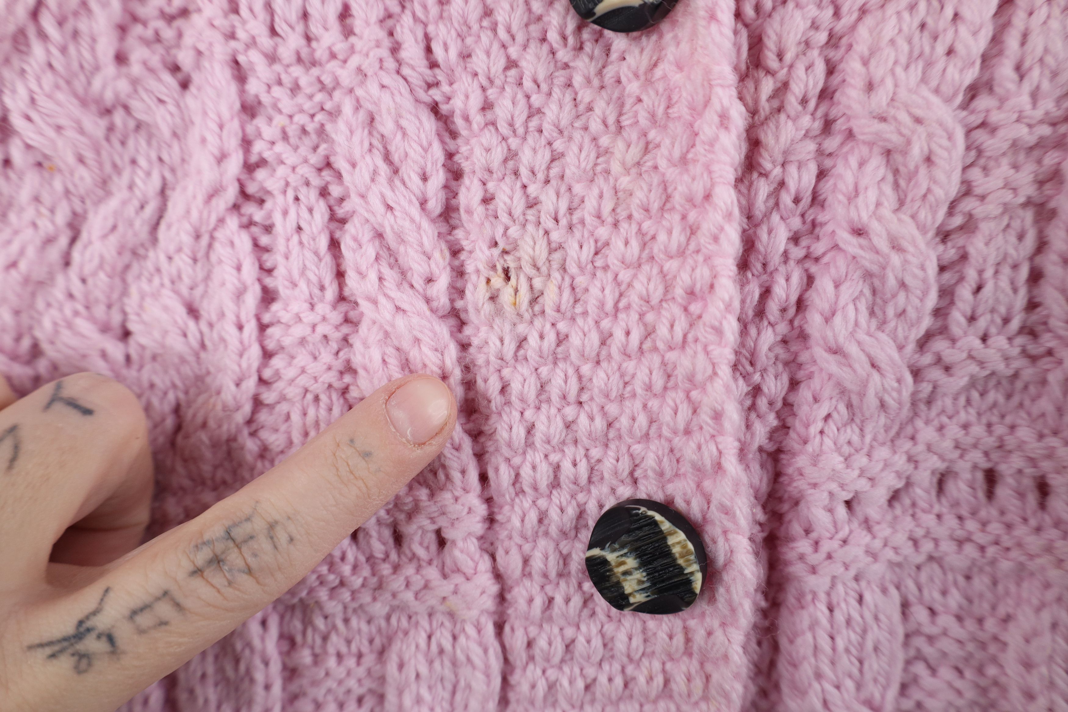 Vintage Vintage 90s Streetwear Fisherman Cable Knit Cardigan Sweater Size XL / US 12-14 / IT 48-50 - 4 Thumbnail
