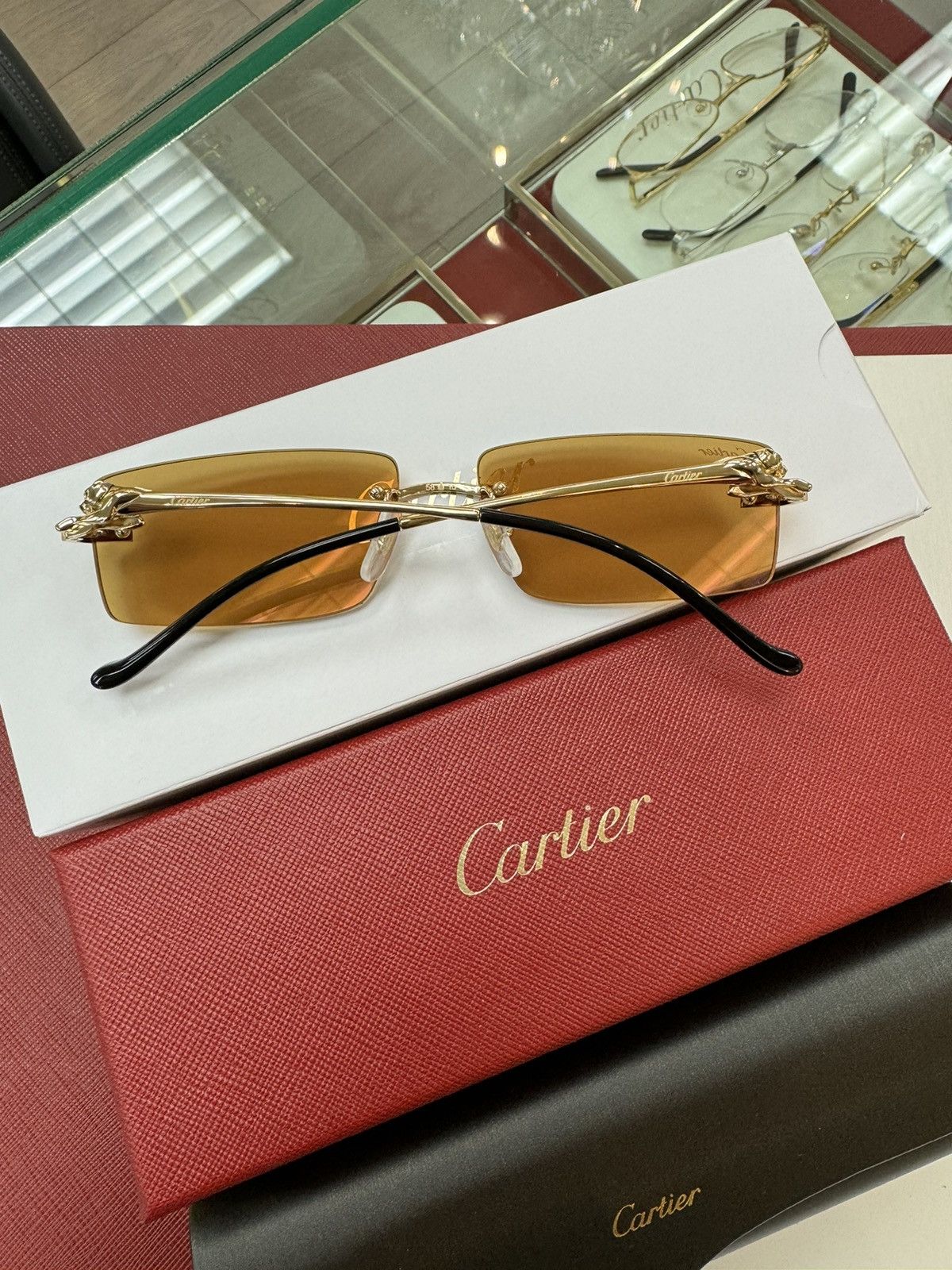 Cartier Cartier Gold Panther Sunglasses Cartier Lenses Size ONE SIZE - 3 Thumbnail