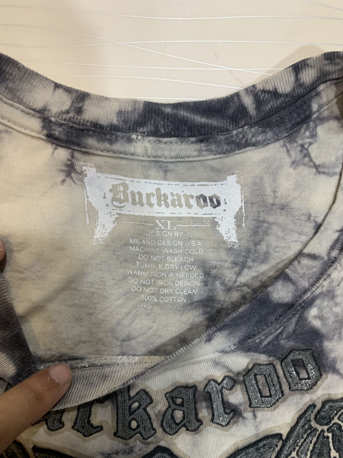 Japanese Brand Buckaroo Gothic Tie Dye Graphic Tee 💀 Size US L / EU 52-54 / 3 - 4 Thumbnail