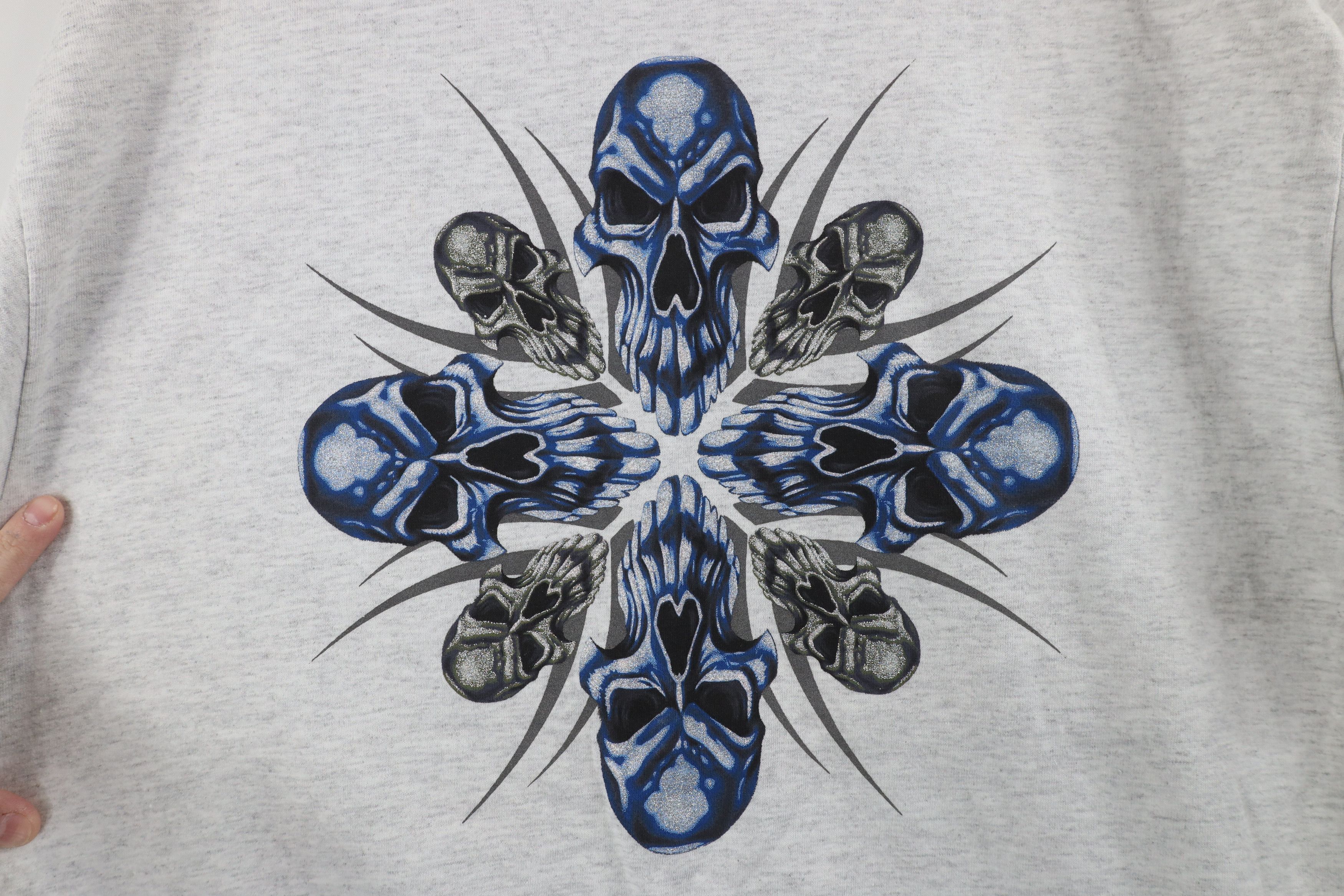 Vintage Deadstock Vintage 90s Y2K Streetwear Skull Skeleton T-Shirt Size US L / EU 52-54 / 3 - 10 Thumbnail