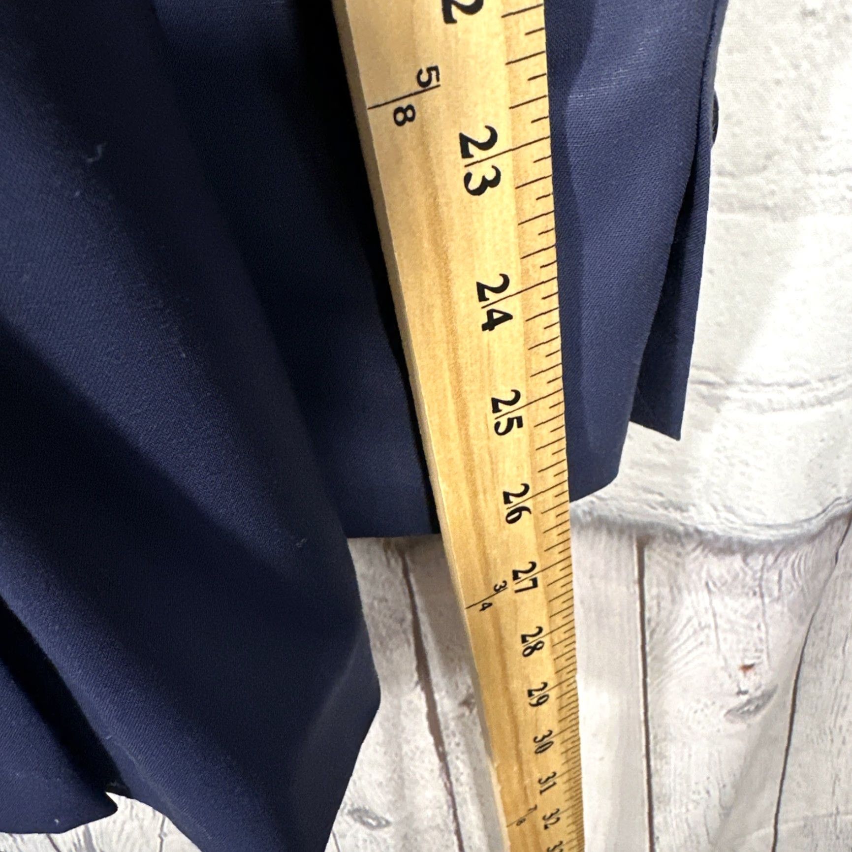 Ralph Lauren Lauren Ralph Lauren Black Label Blazer Jacket Mens 42L Wool Blue Single-Breasted Notch Lapel 2-Button Front Office Career Big & Tall Size 42R - 6 Thumbnail