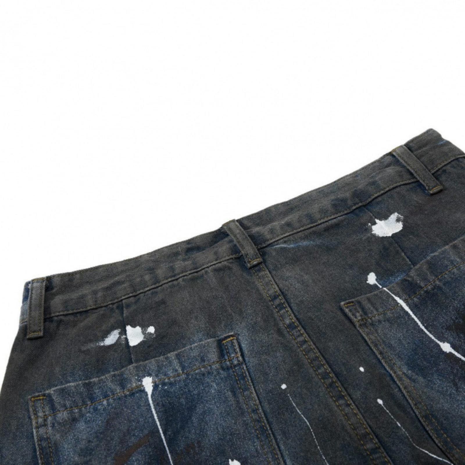 Other Paint-Splatter Multi-Pocket Wide-Leg Cargo Denim Jeans Size US 32 / EU 48 - 7 Thumbnail