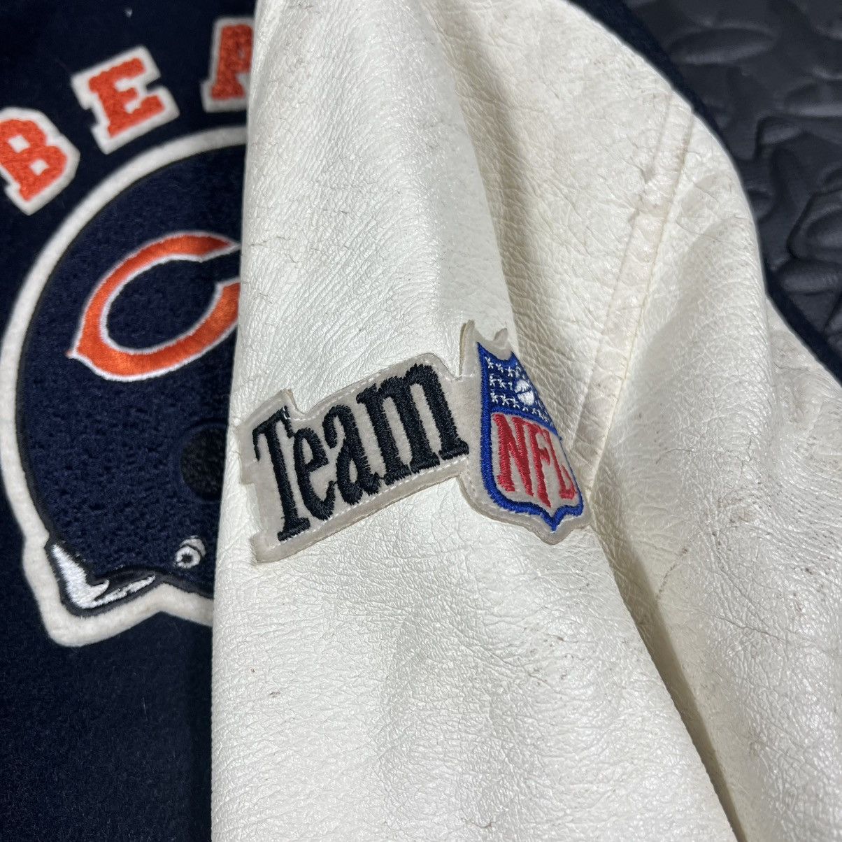 NFL × Vintage 1980s Chicago Bears chalk line varsity jacket Size US XXL / EU 58 / 5 - 6 Thumbnail