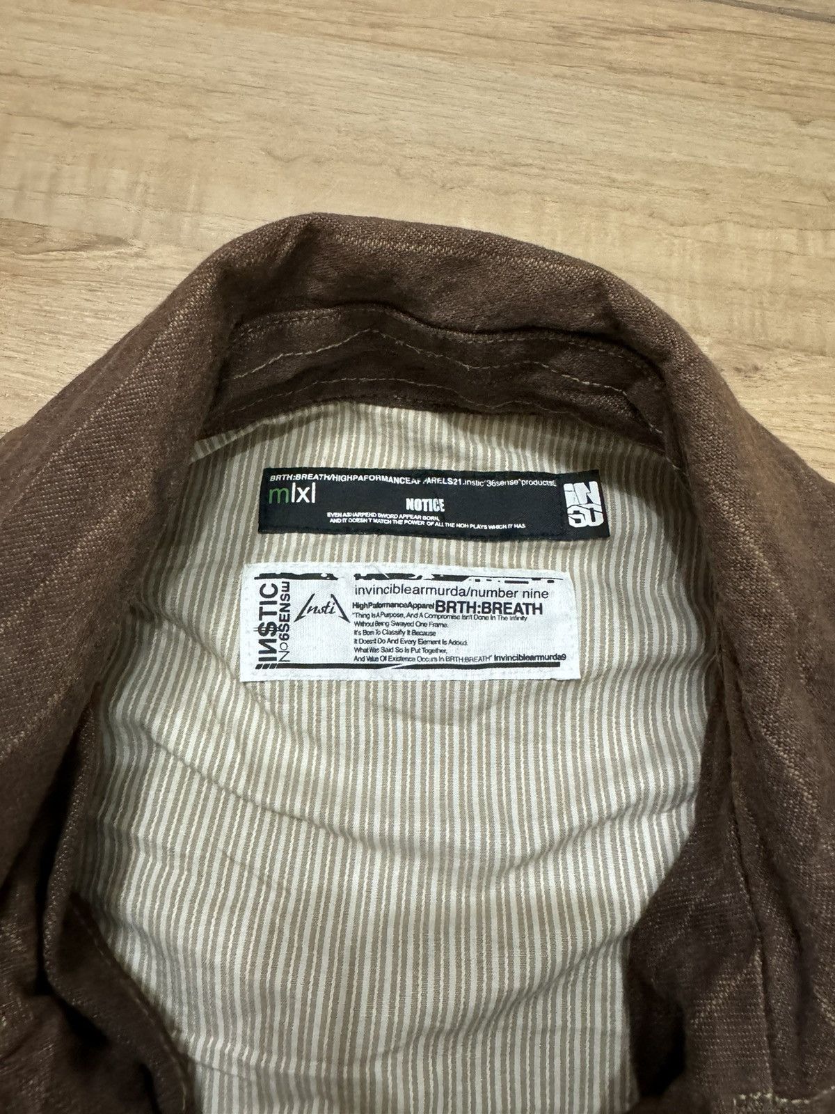 If Six Was Nine × Japanese Brand × Number (N)ine BRTH X NUMBER NINE DOUBLE COLLAR JACKET Size US L / EU 52-54 / 3 - 5 Thumbnail