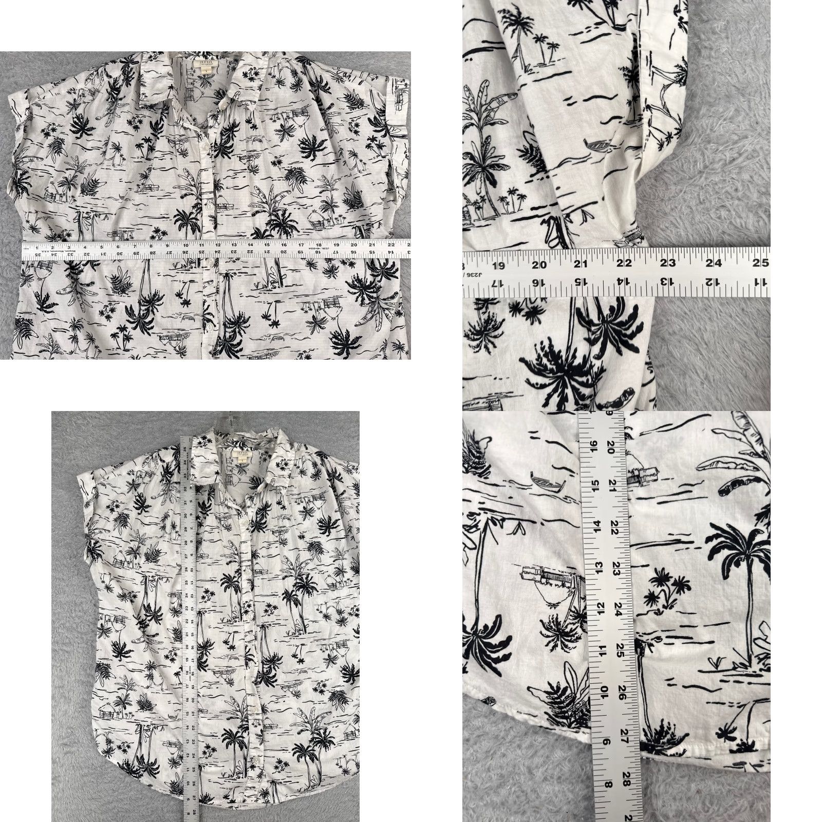 Vintage Vintage Ana A New Approach Hawaiian Shirt Women Large White Cotton Blend Floral 90s Size L / US 10 / IT 46 - 8 Thumbnail