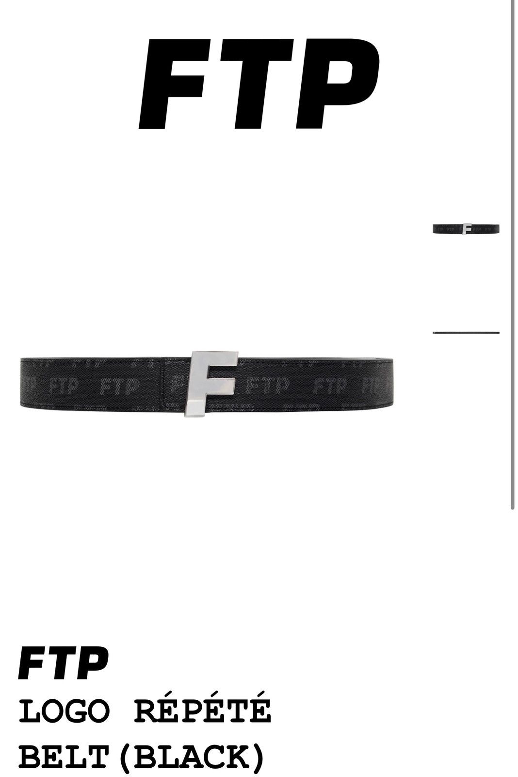 Fuck The Population FTP Black Damier belt size 32-24 (L-XL) Size 34 - 7 Thumbnail