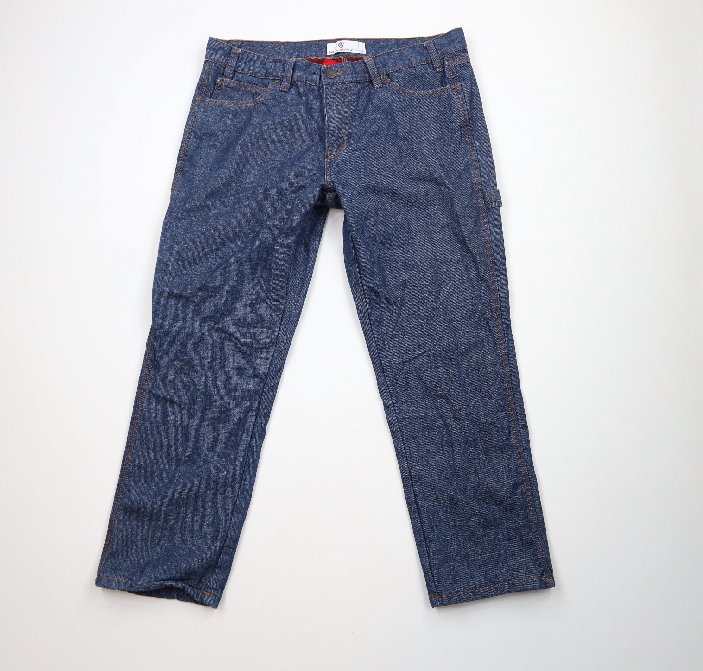 Vintage Vintage Streetwear Fit Flannel Lined Denim Jeans Blue Cotton Size US 36 / EU 52 - 2 Thumbnail