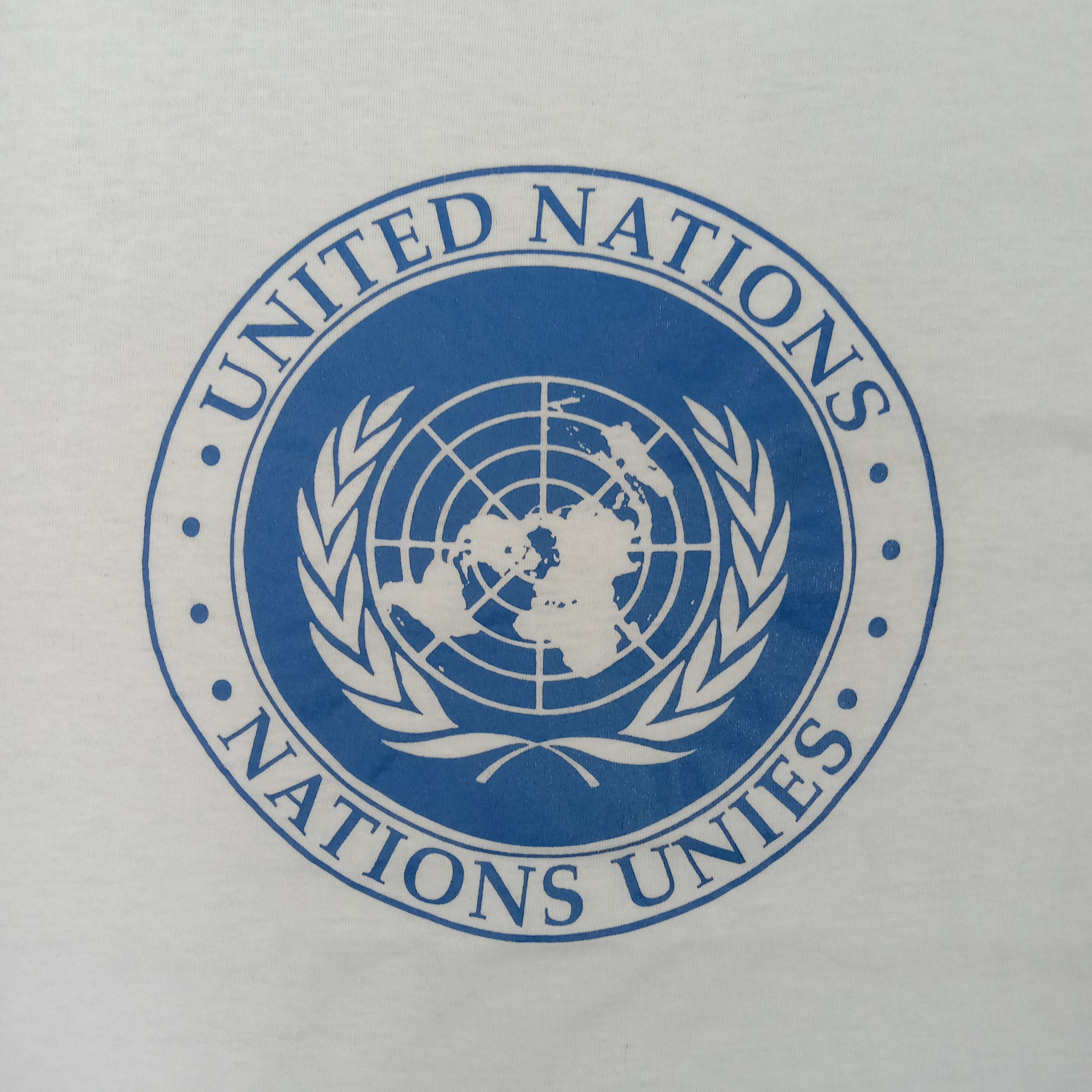 Vintage United Nations American Style Logo Tshirt Size US M / EU 48-50 / 2 - 2 Thumbnail