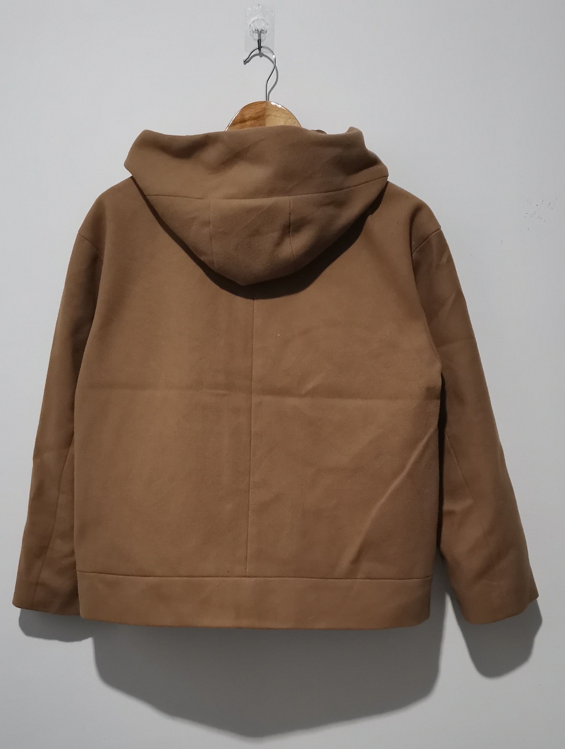GU (GU) COZY MELTON Short Hoodie Coat-M Size M / US 6-8 / IT 42-44 - 2 Thumbnail