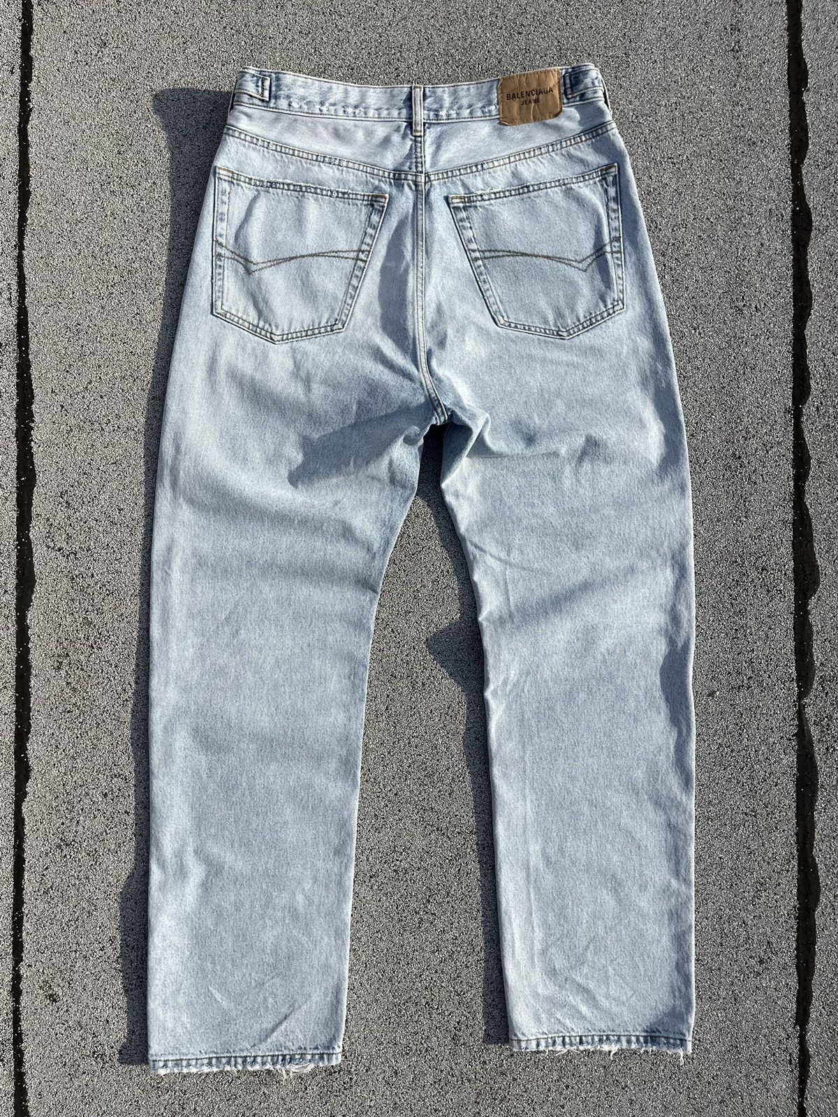 Balenciaga FW21 Balenciaga Light Wash Straight Leg Denim Size US 32 / EU 48 - 2 Thumbnail