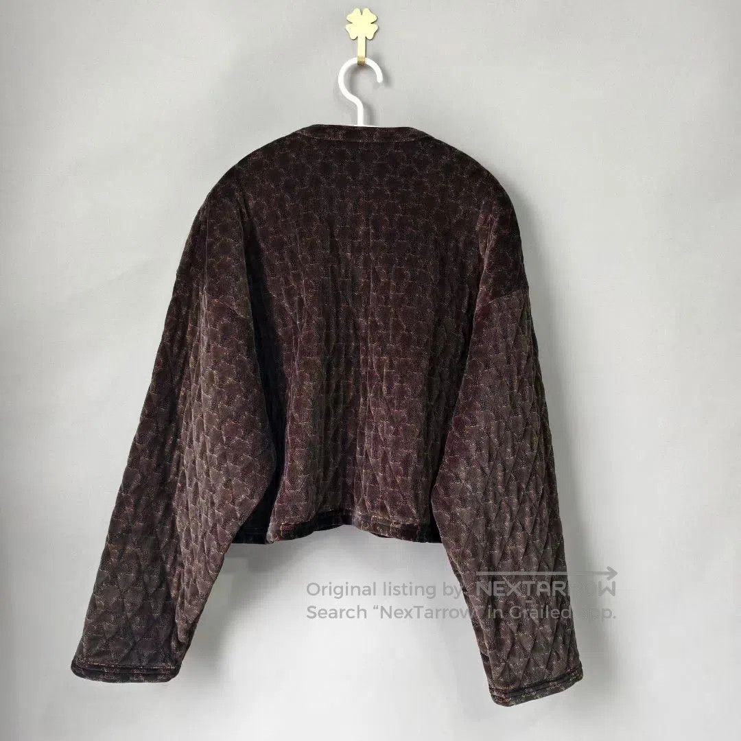 Celine CELINE Arch All-Over Print Velvet Gold-Button Quilted Jack Size XS / US 0-2 / IT 36-38 - 2 Thumbnail