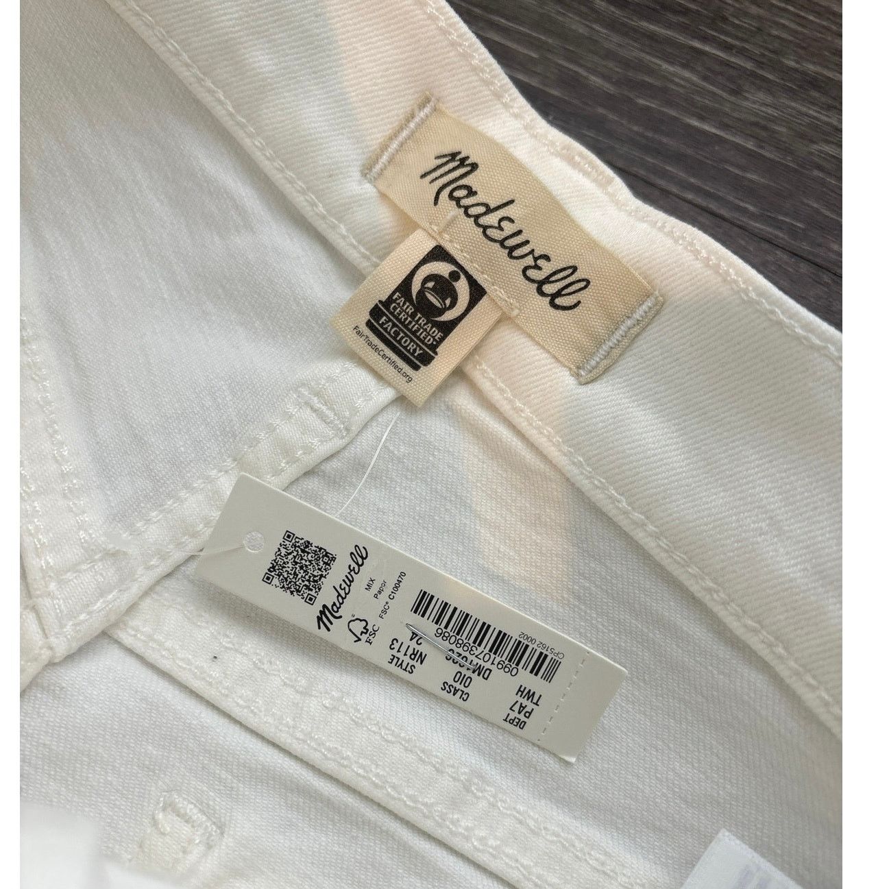 Madewell NWT Madewell Emmett Wide-Leg Jean: Patch Pocket White 24 Size 24" / US 00 / IT 34 - 6 Thumbnail
