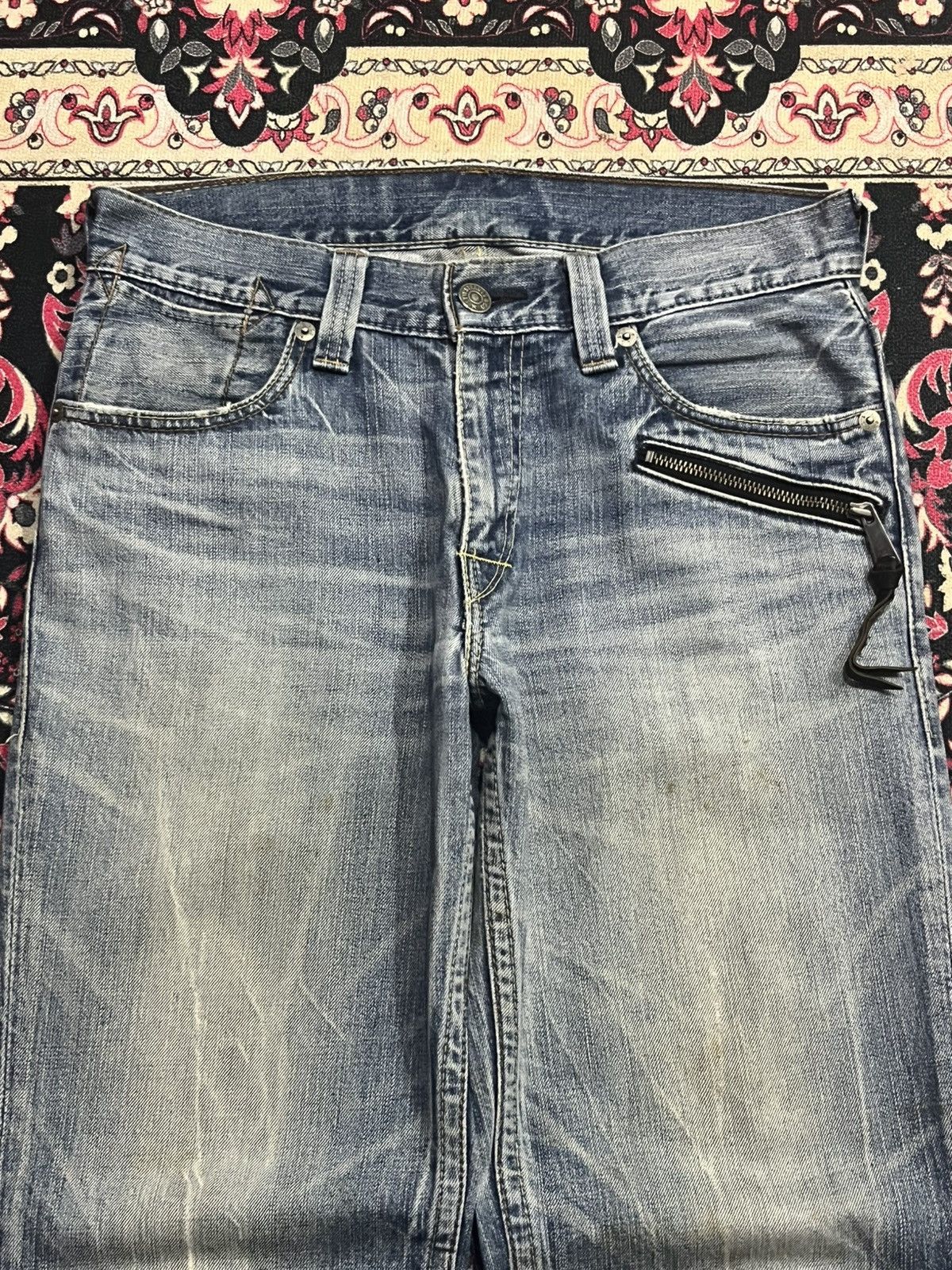 Levi's ⚡️Loose Fit⚡️Vintage Levi’s 502 Blue Faded Washed Smokey Jeans Size US 34 / EU 50 - 4 Thumbnail
