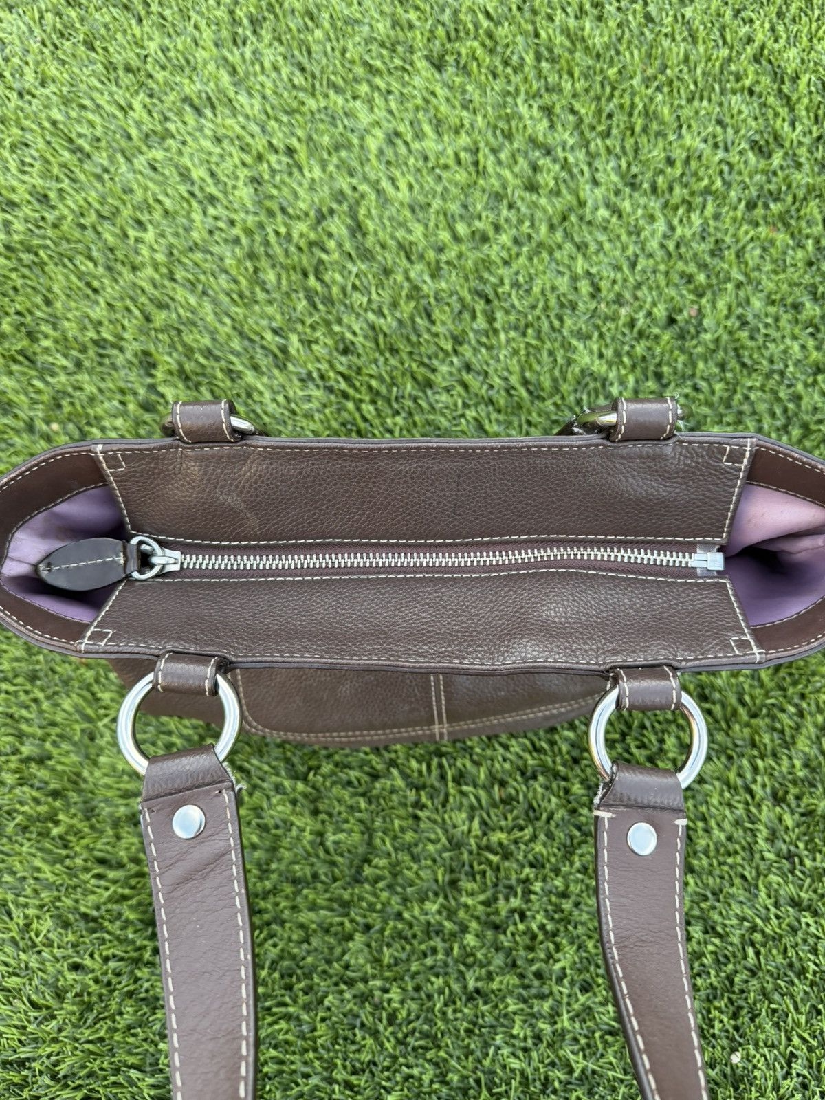 Coach Vintage y2k brown pebble leather Coach bag Size ONE SIZE - 6 Thumbnail