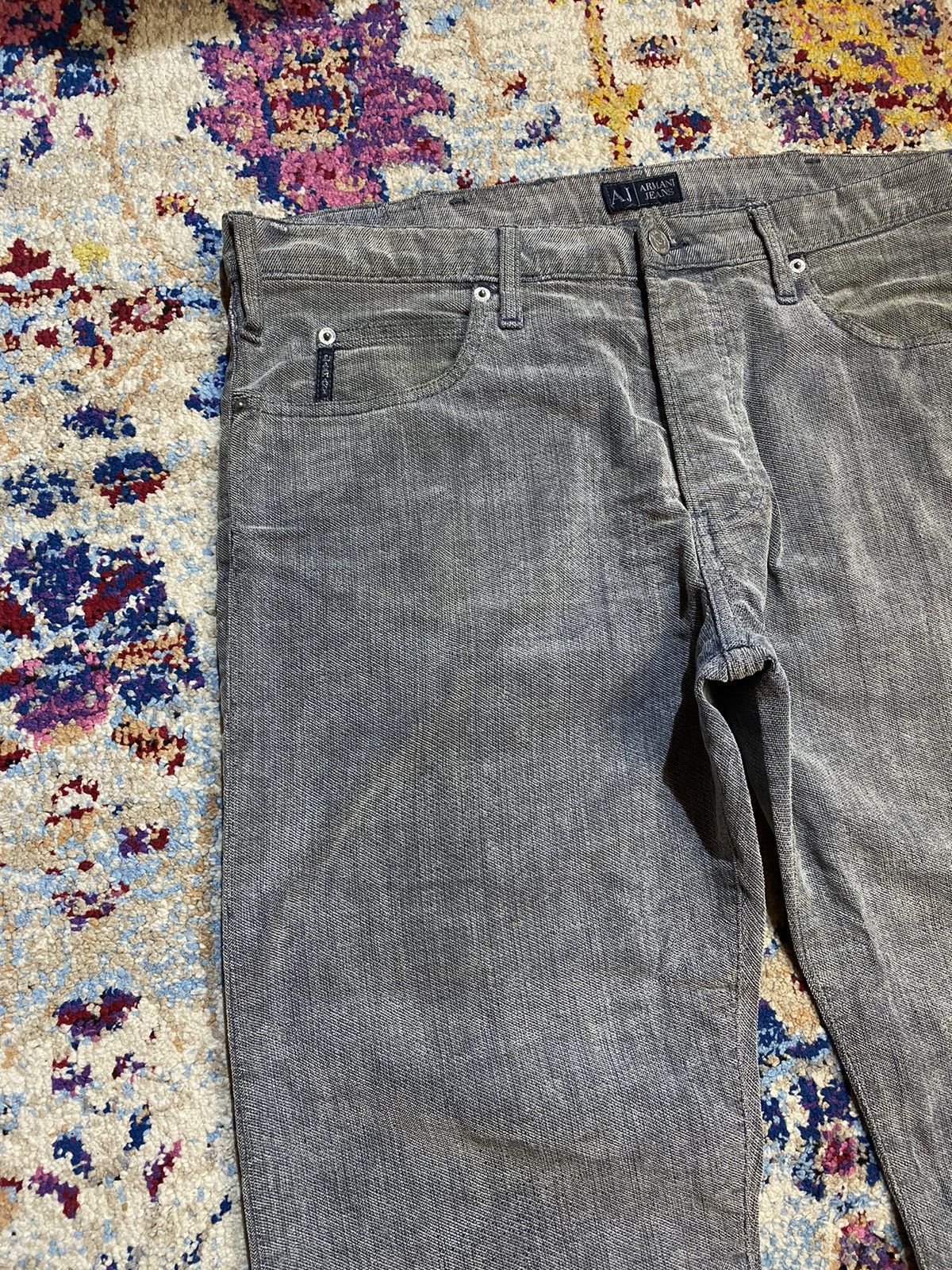 Giorgio Armani Giorgio Armani Fiocchi Snaps Grey Cotton Denim Jeans W36 Size US 36 / EU 52 - 5 Thumbnail